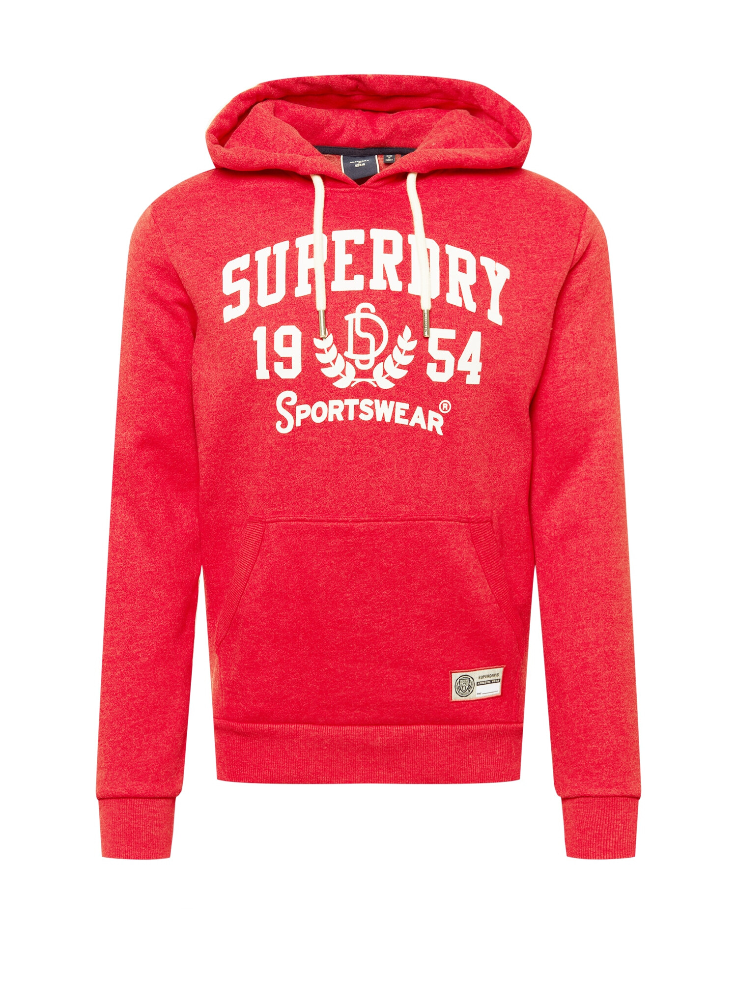 Superdry Bluză de molton roși aprins / alb - Pled.ro