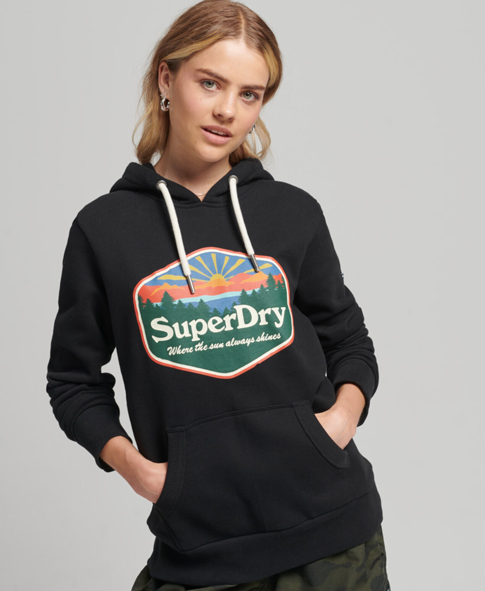 Superdry Bluză de molton 'Travel' mai multe culori / negru - Pled.ro