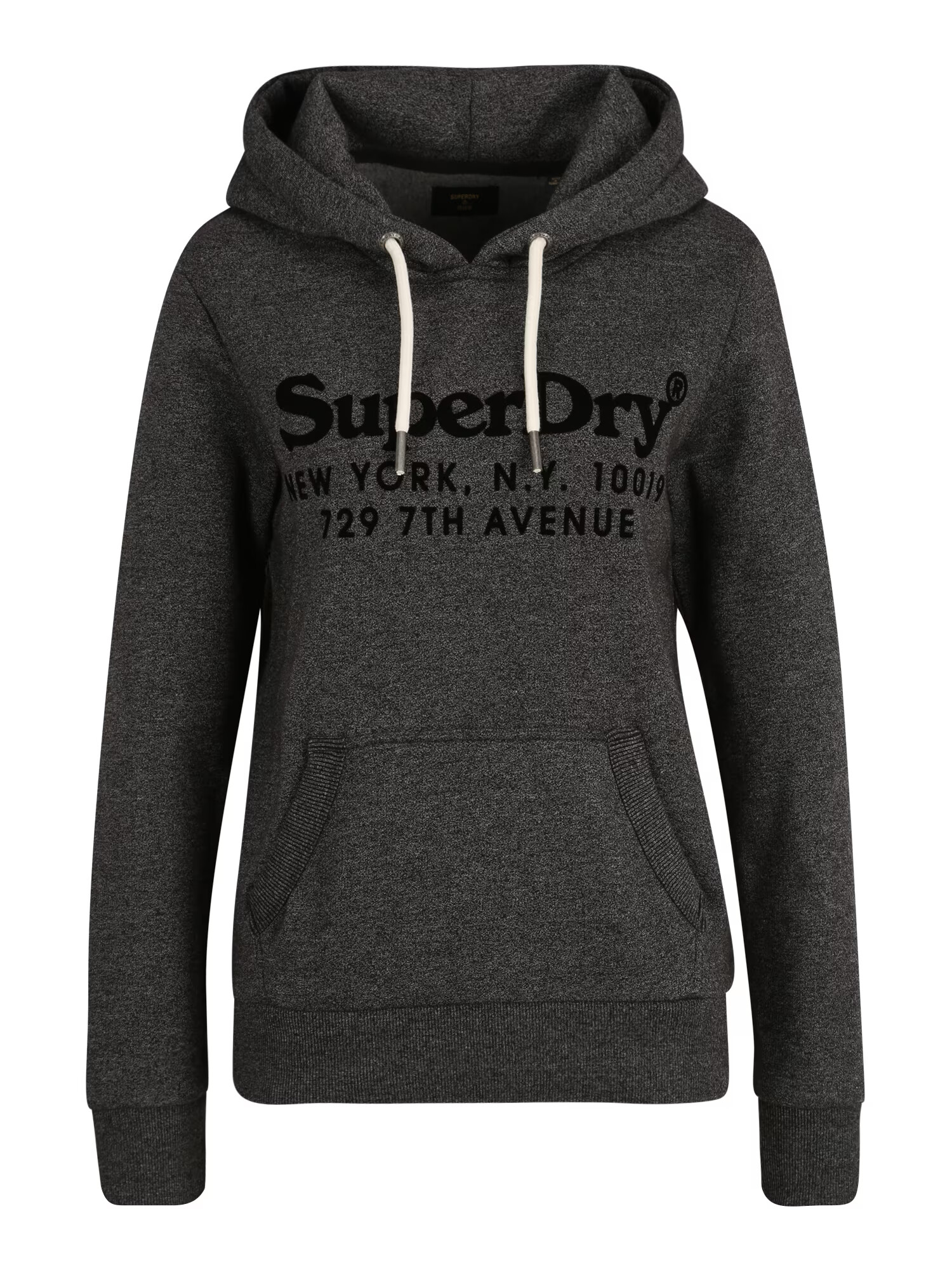 Superdry Bluză de molton 'Venue Interest' negru / negru amestecat - Pled.ro