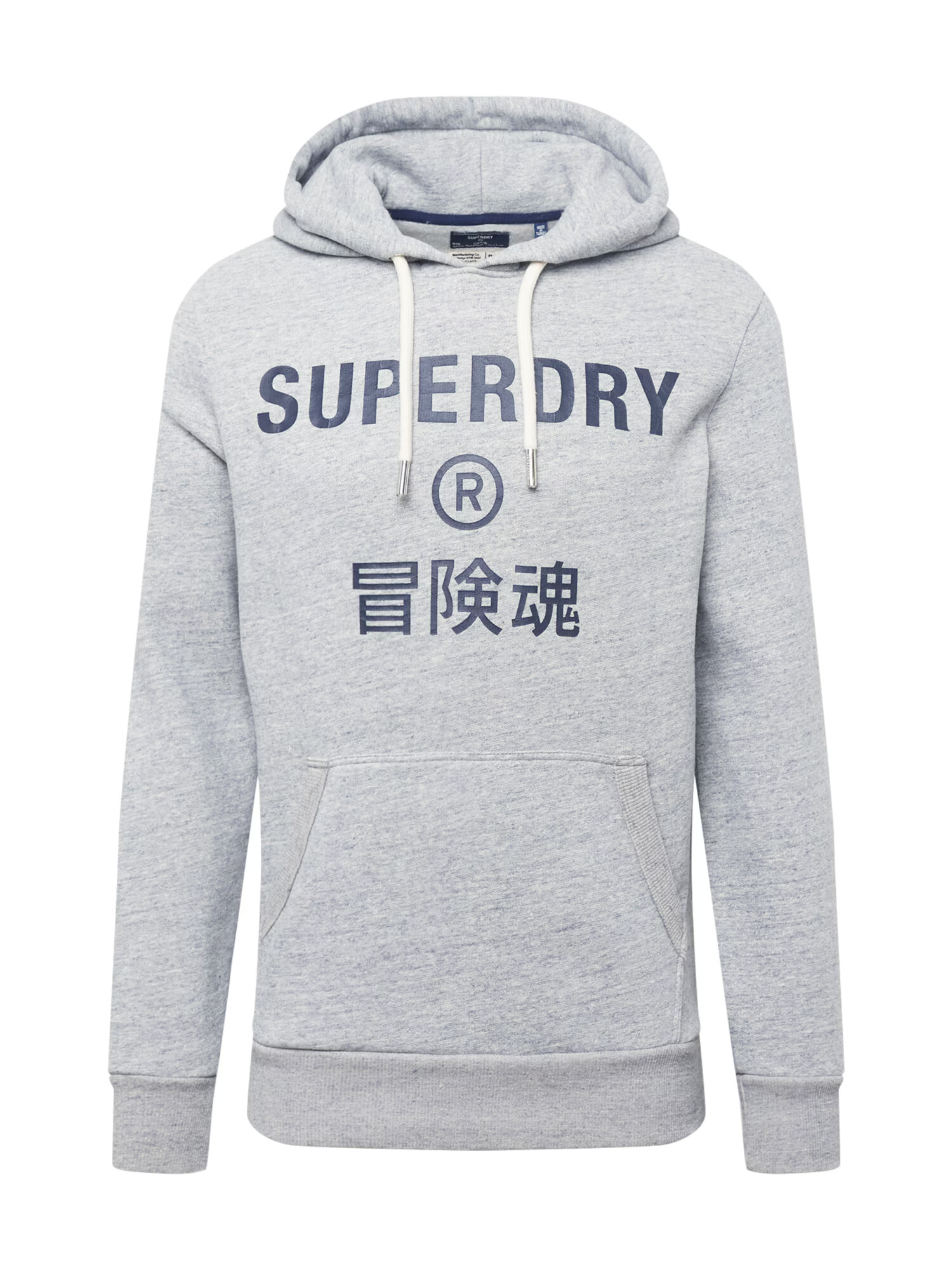 Superdry Bluză de molton gri amestecat / negru - Pled.ro