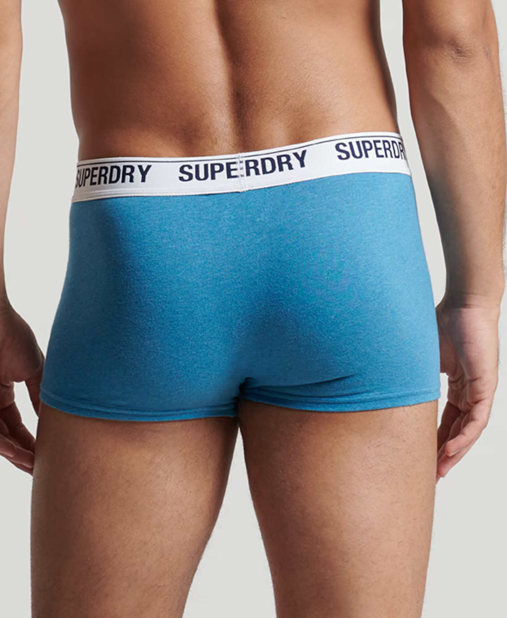 Superdry Boxeri bleumarin / azuriu / alb - Pled.ro