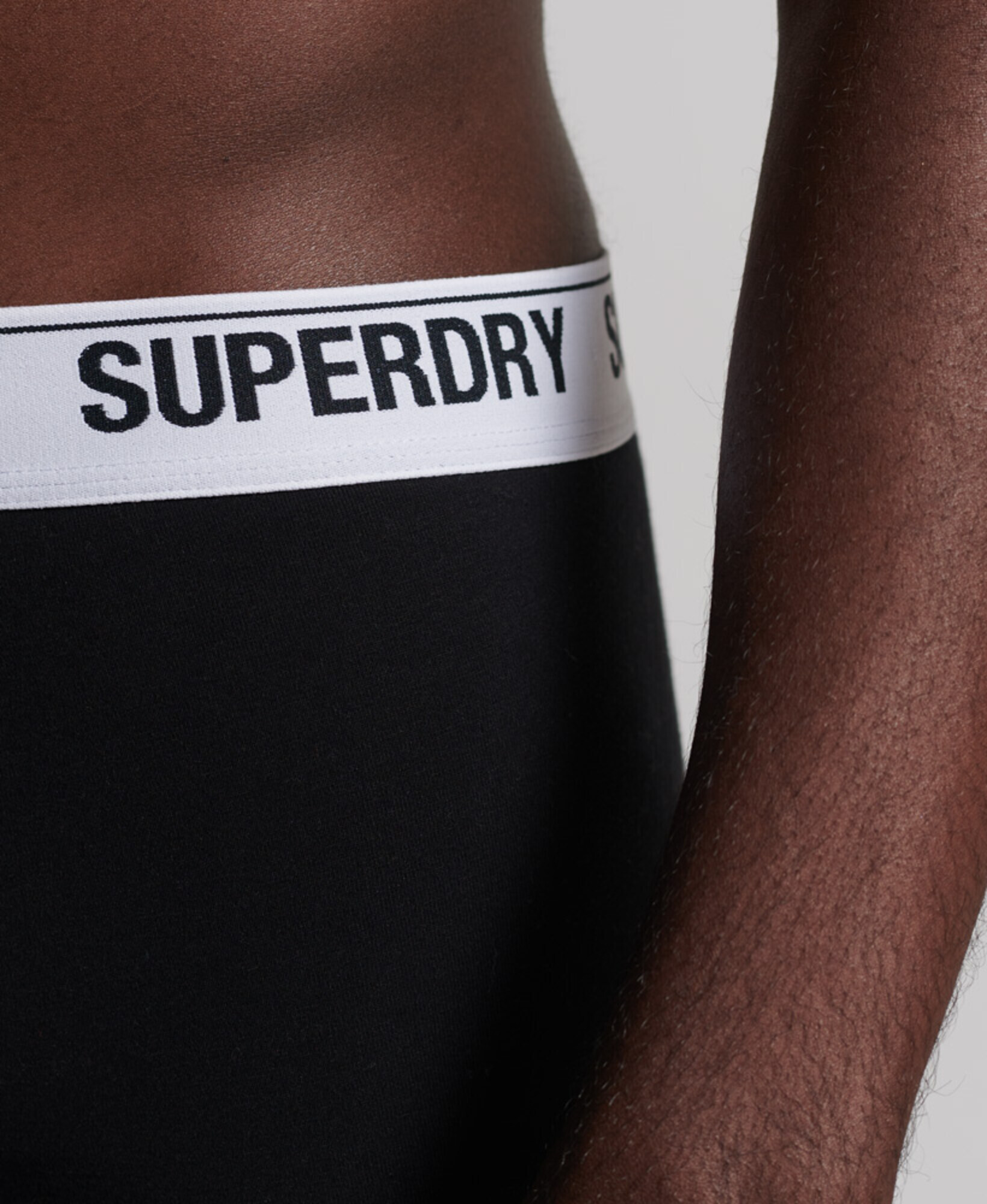 Superdry Boxeri gri deschis / negru / alb - Pled.ro