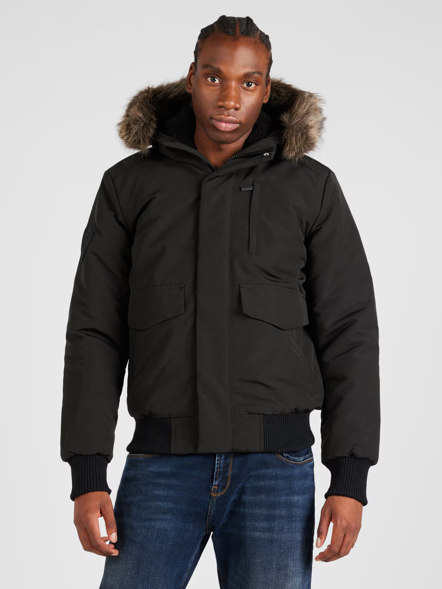 Superdry Geacă de iarnă 'Everest' maro / negru - Pled.ro