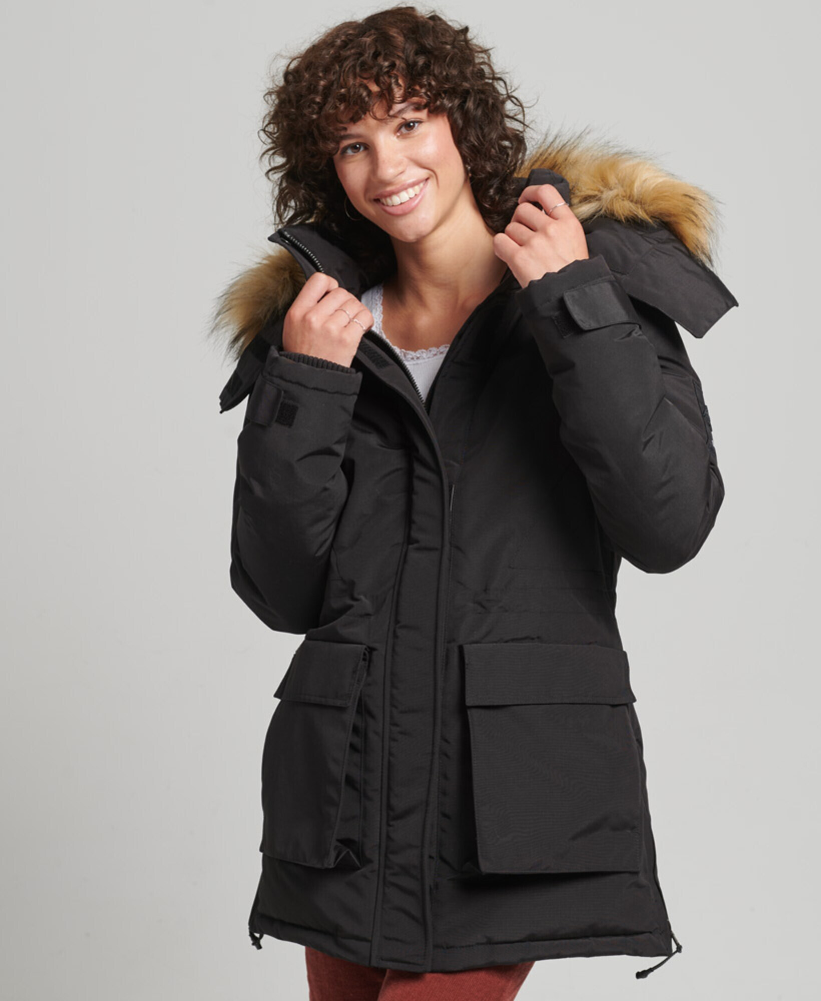 Superdry Parka de iarnă 'Everest' maro / negru - Pled.ro