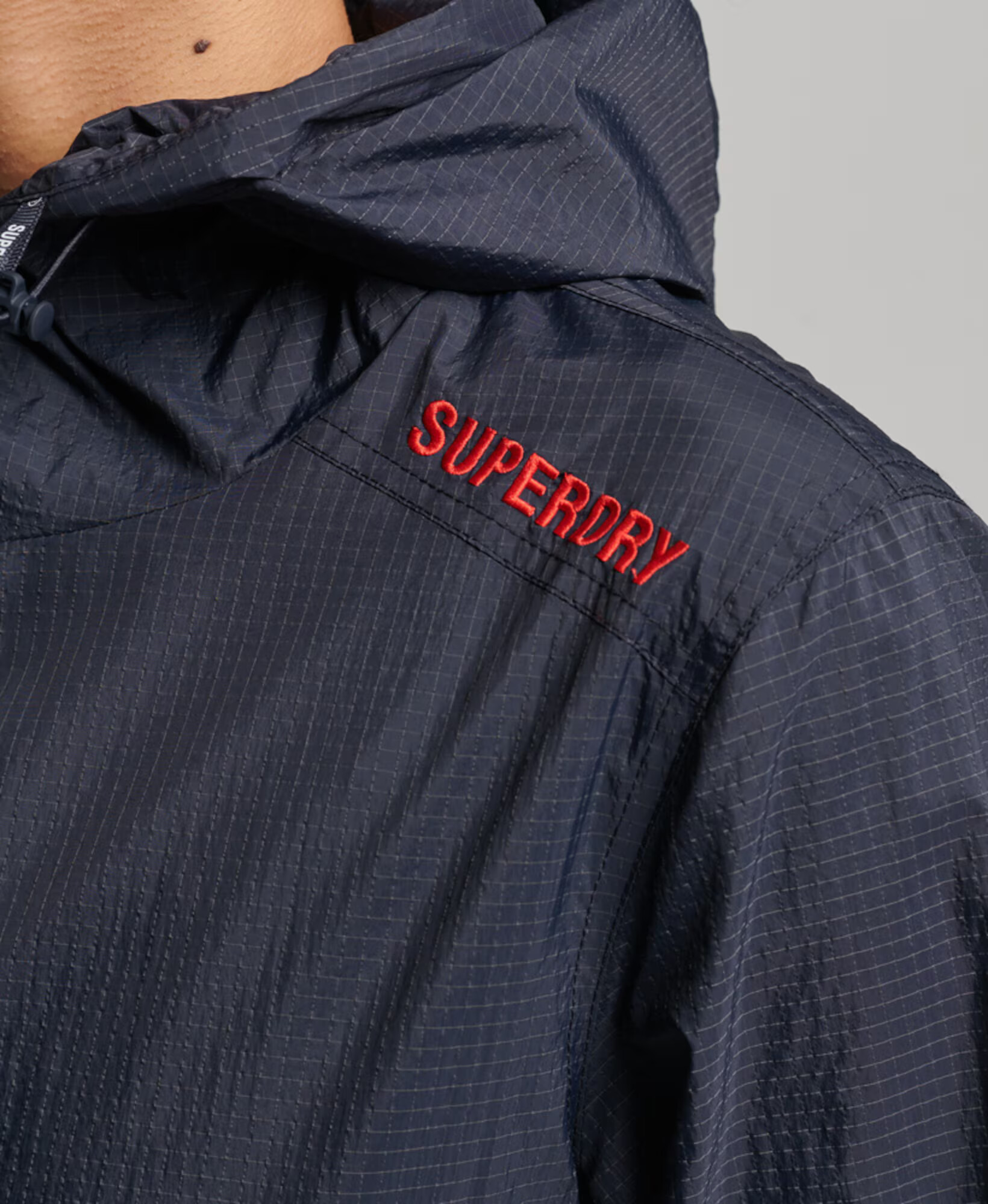 Superdry Geacă de primăvară-toamnă bleumarin / roșu / alb - Pled.ro