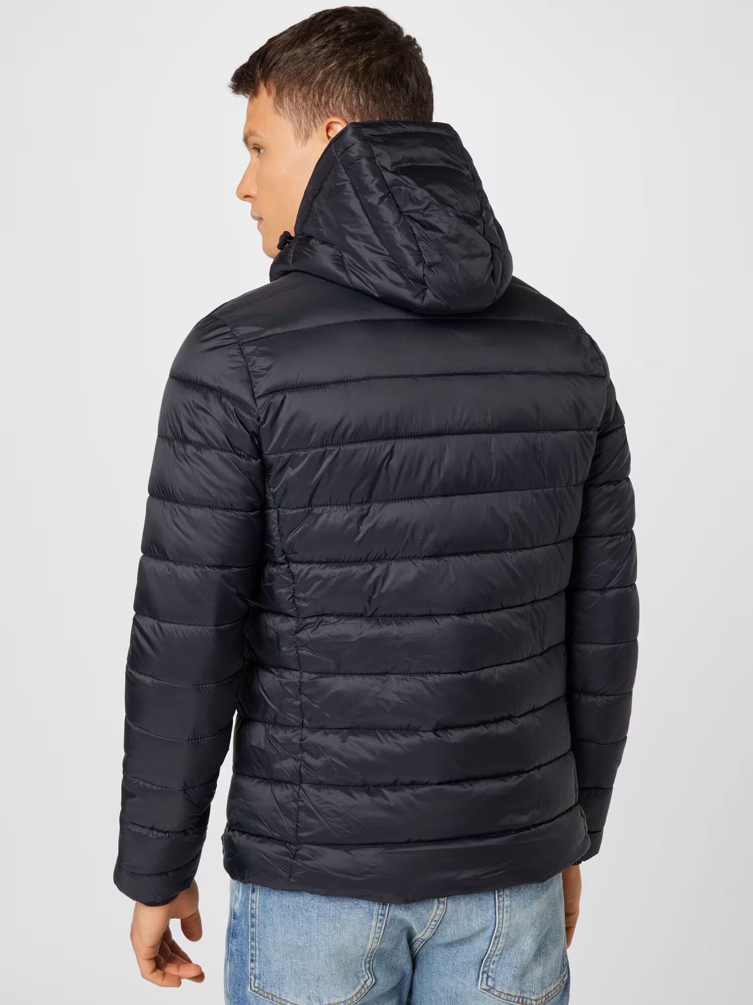 Superdry Geacă de primăvară-toamnă 'Fuji' negru / alb - Pled.ro