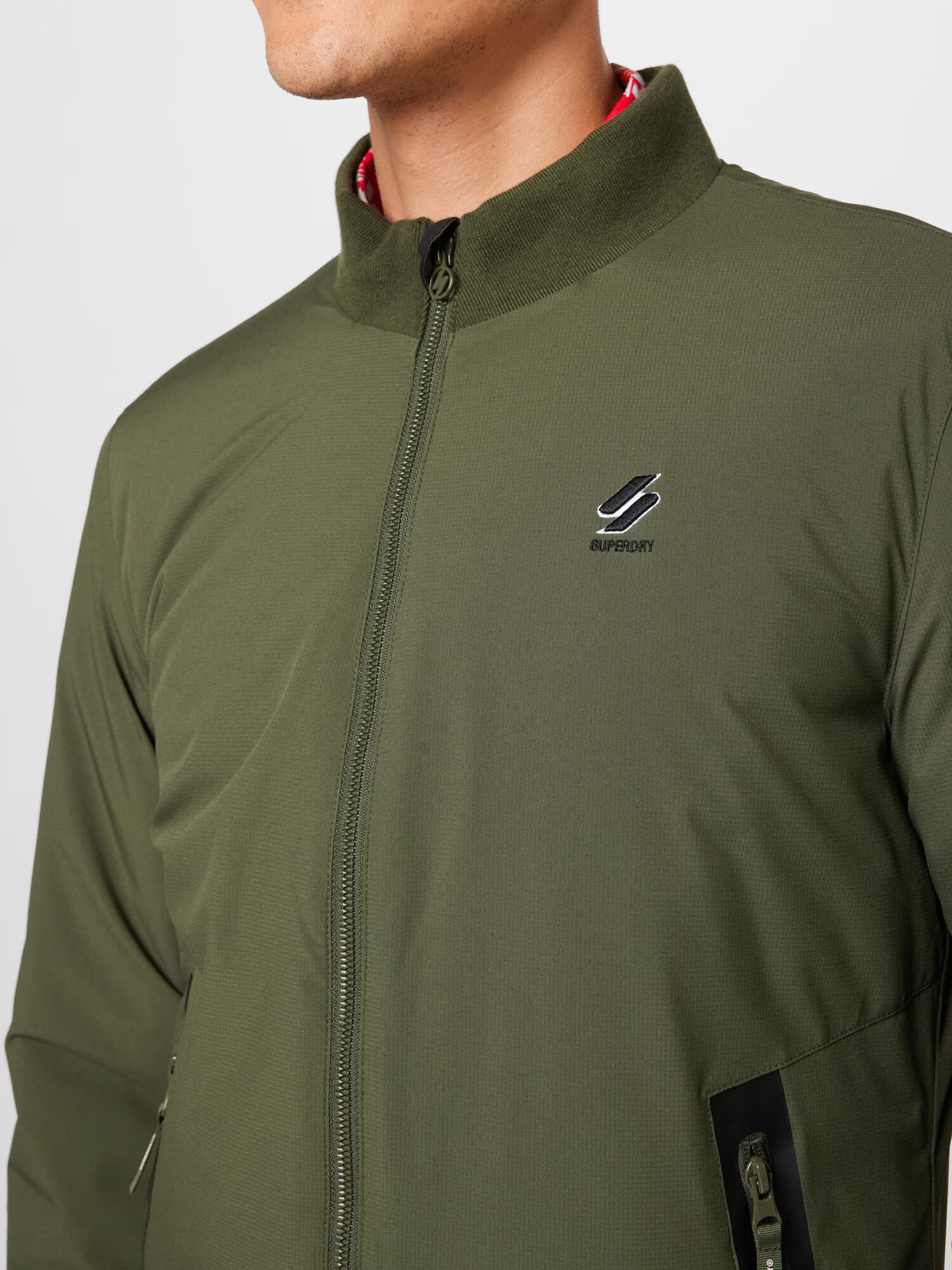 Superdry Geacă de primăvară-toamnă 'Harrington' verde închis / negru / alb - Pled.ro