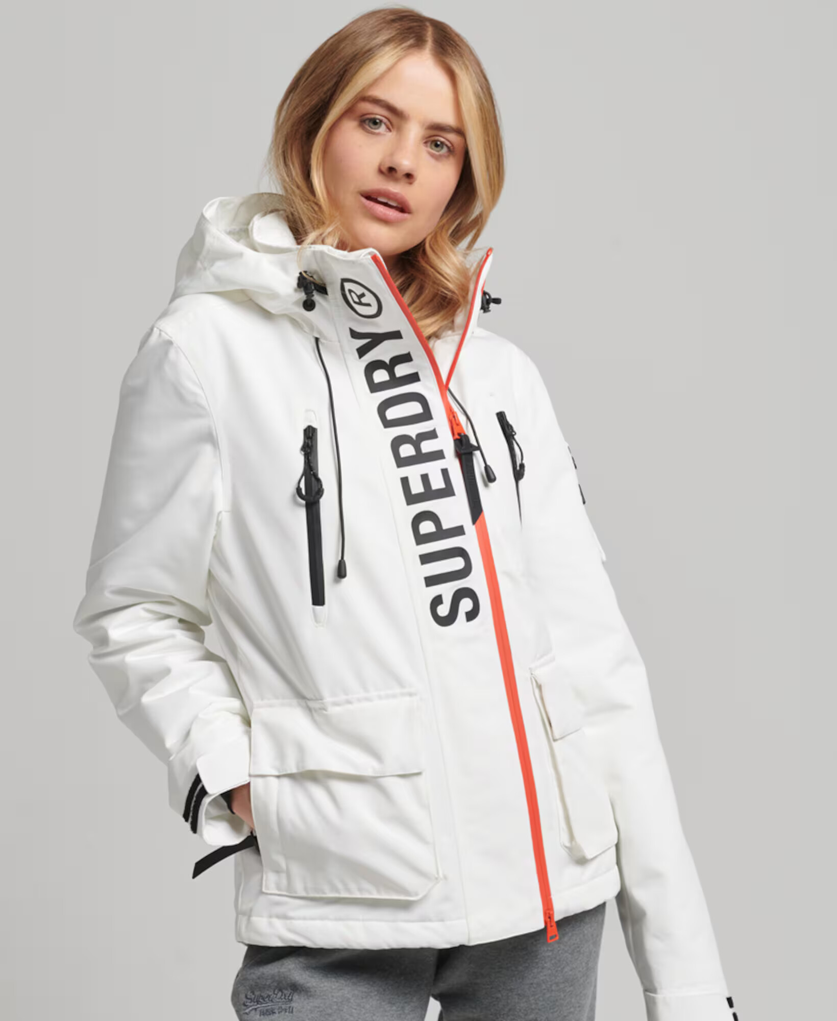 Superdry Geacă de primăvară-toamnă 'Ultimate SD Windcheater' portocaliu / negru / alb - Pled.ro