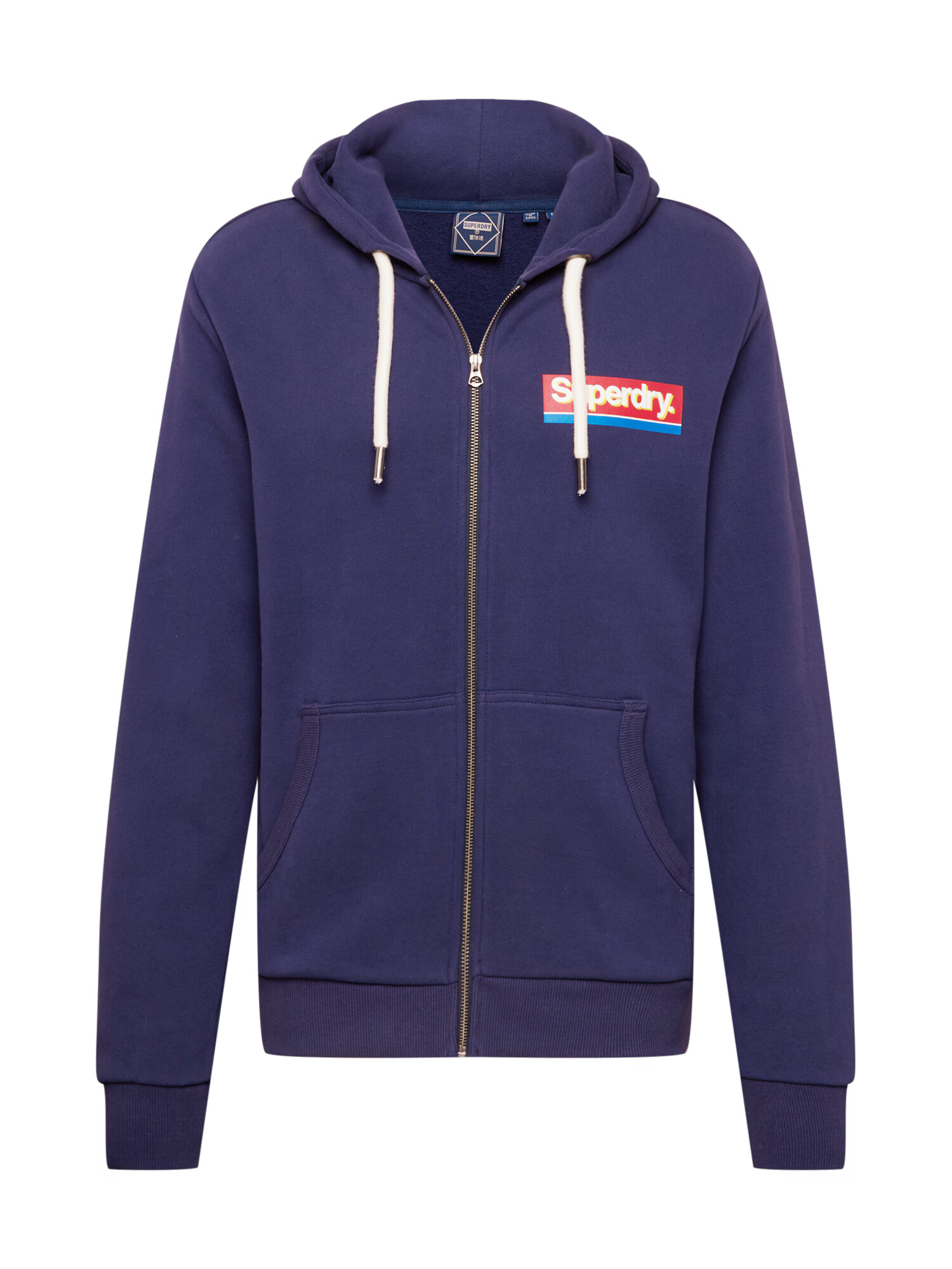 Superdry Hanorac albastru marin / albastru cobalt / roșu / alb - Pled.ro