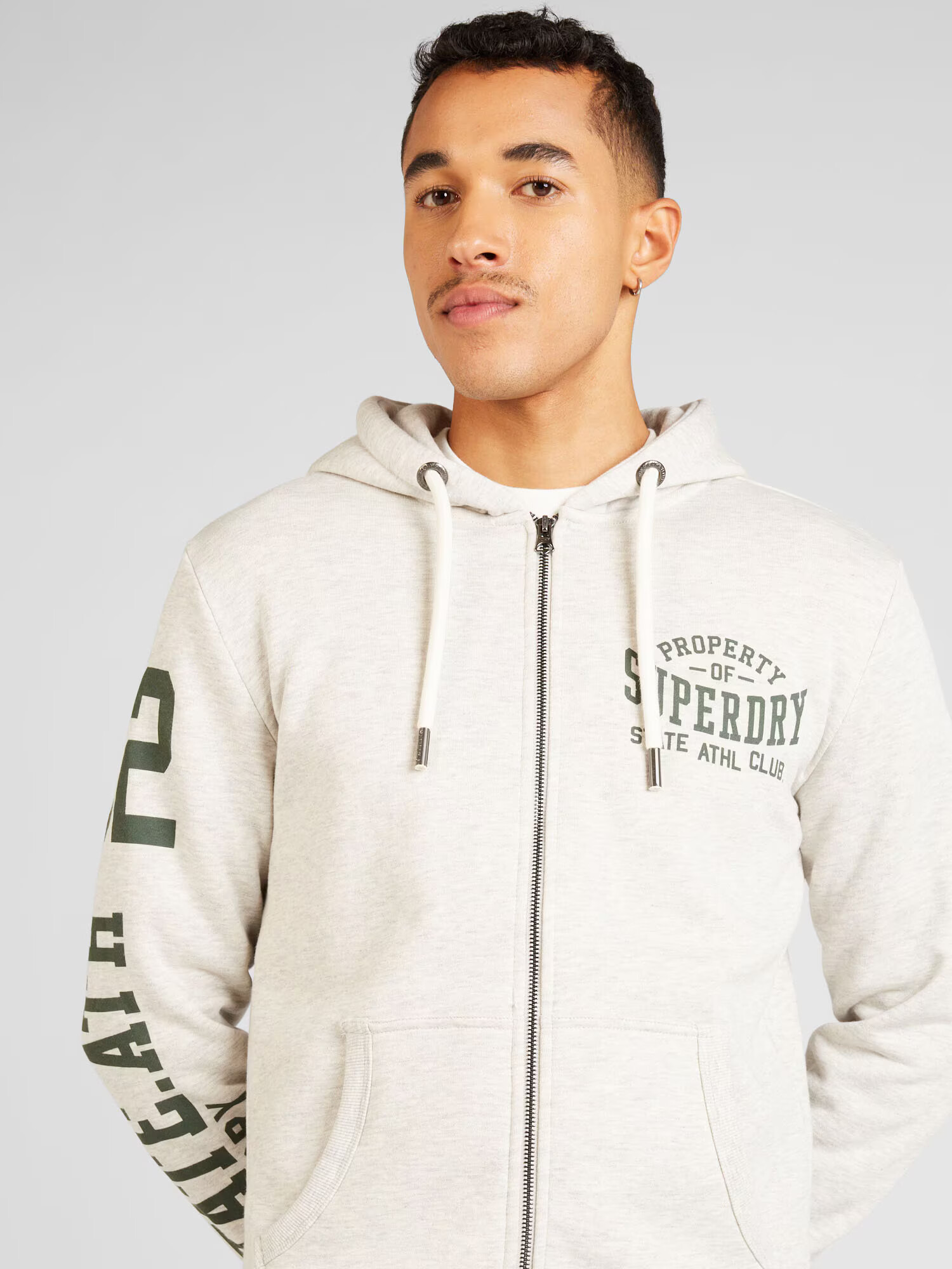 Superdry Hanorac bej deschis / verde închis - Pled.ro