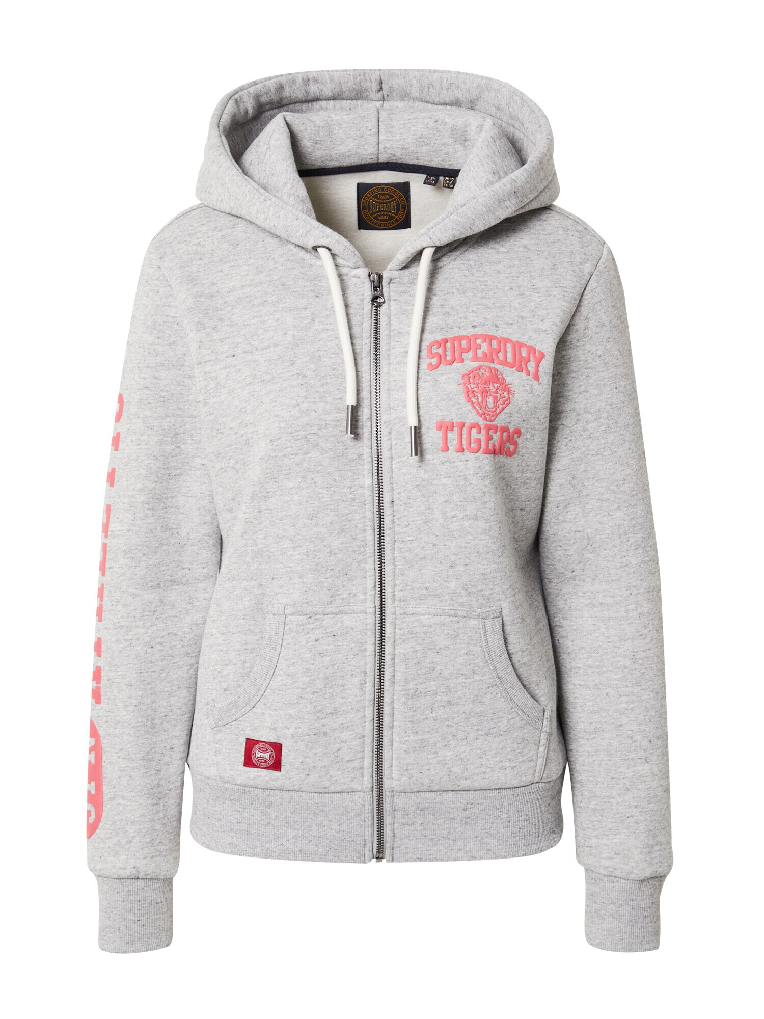 Superdry Hanorac gri amestecat / roz pal - Pled.ro