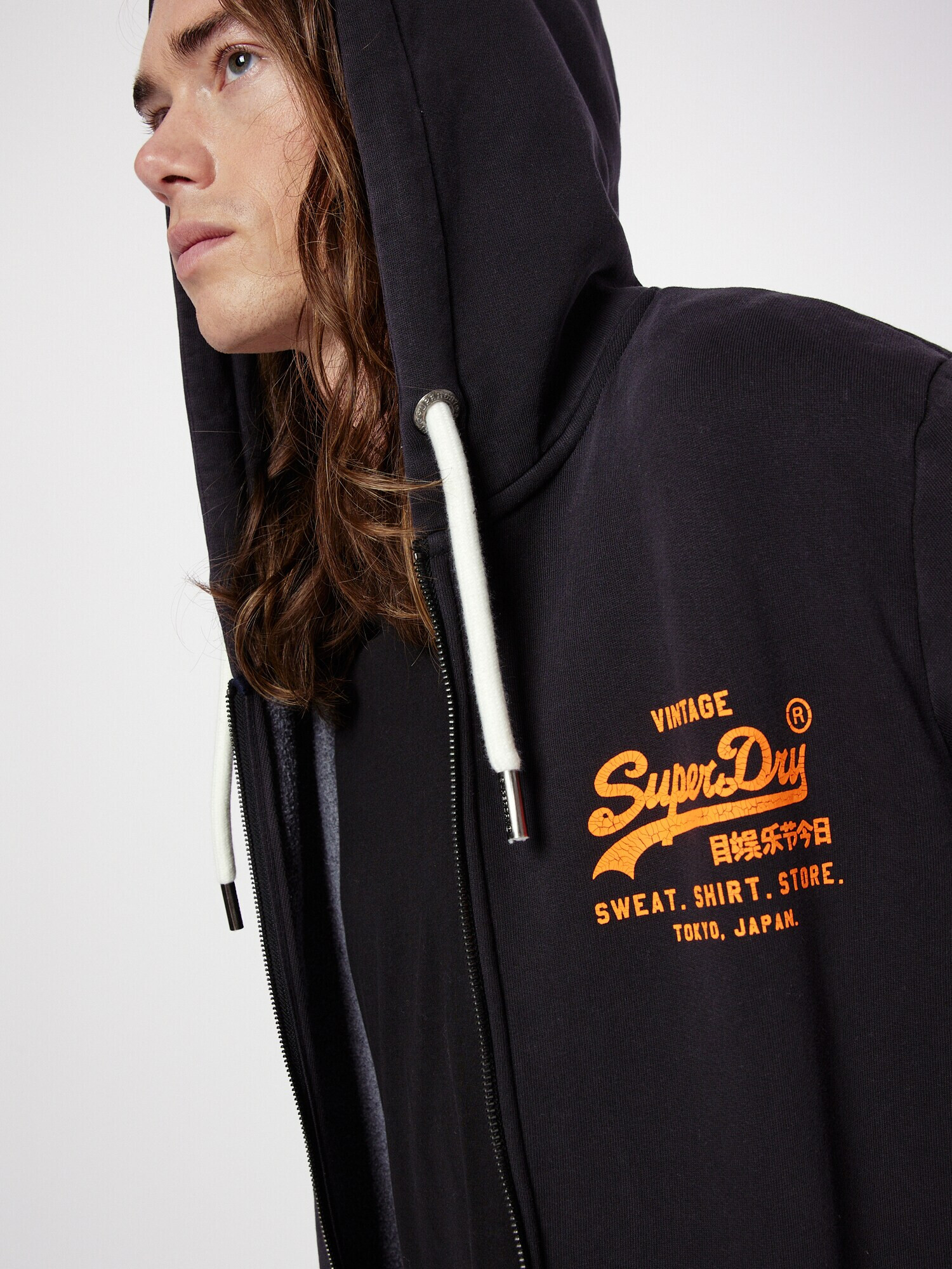 Superdry Hanorac portocaliu / negru - Pled.ro