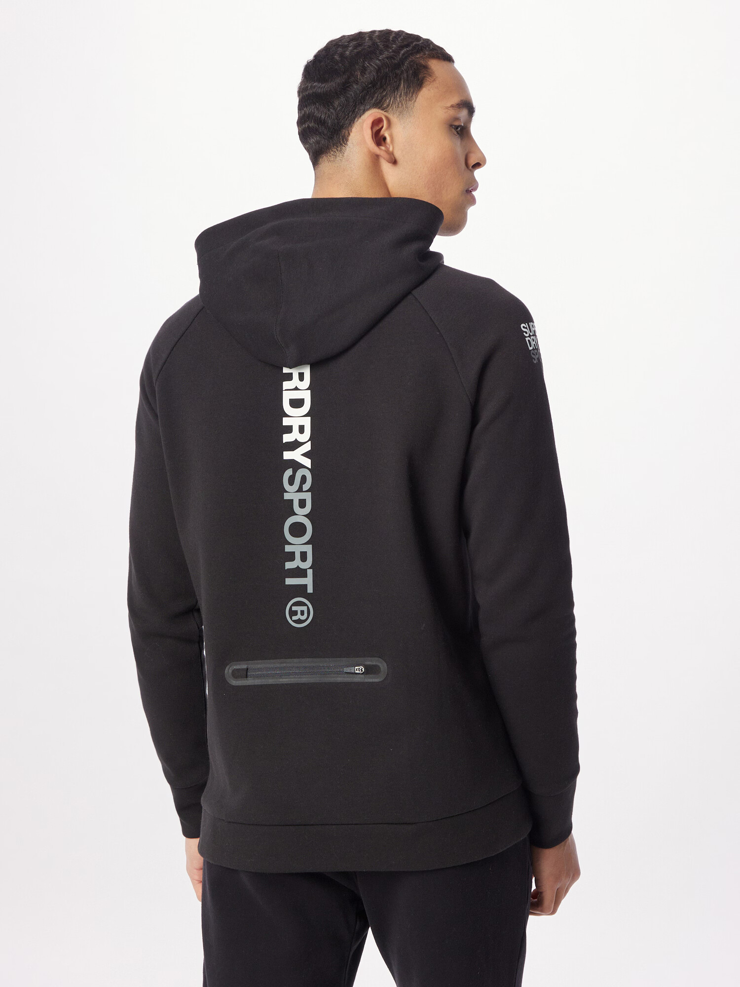 Superdry Hanorac sport gri / negru / alb - Pled.ro