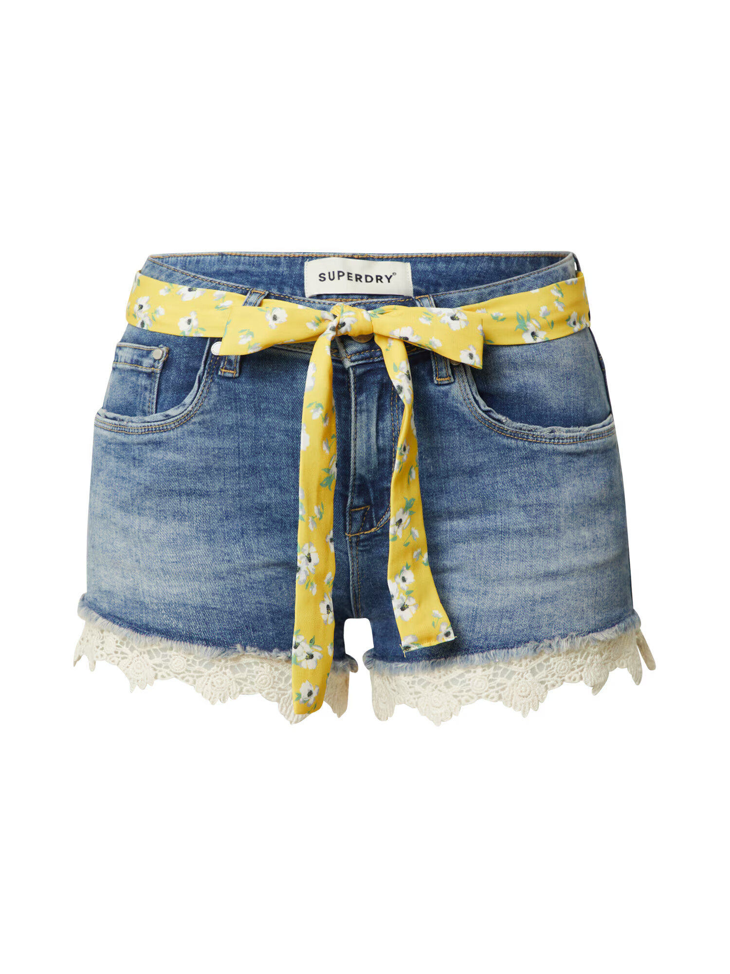 Superdry Jeans 'Lace Hot' albastru denim - Pled.ro