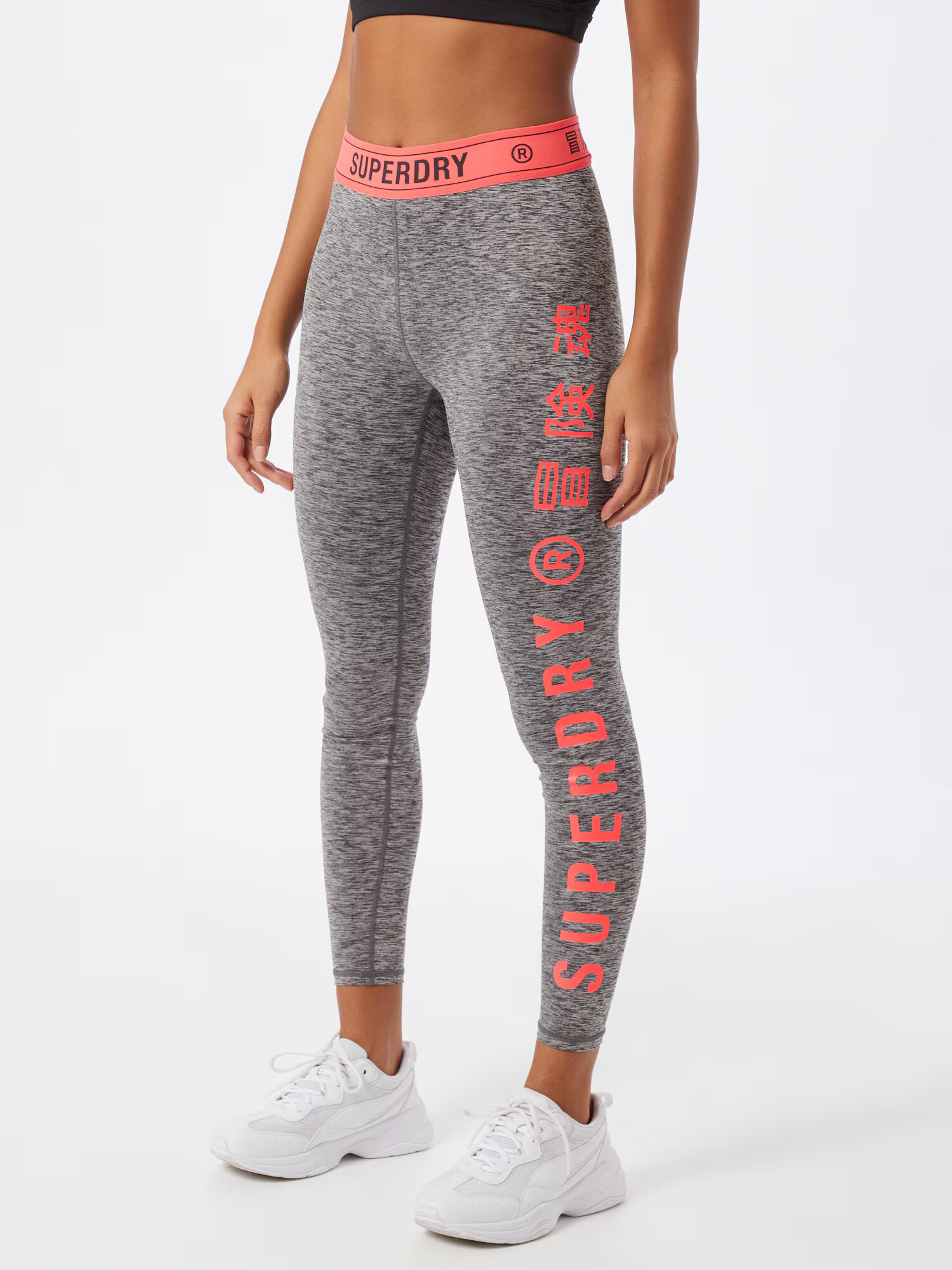 Superdry Leggings gri amestecat / roz - Pled.ro