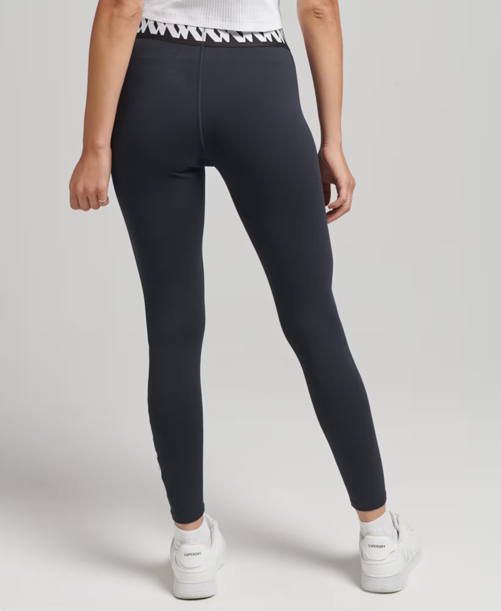 Superdry Leggings negru / alb - Pled.ro