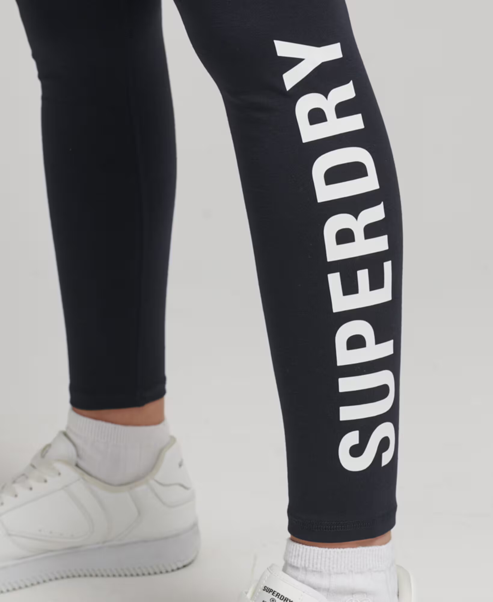 Superdry Leggings negru / alb - Pled.ro