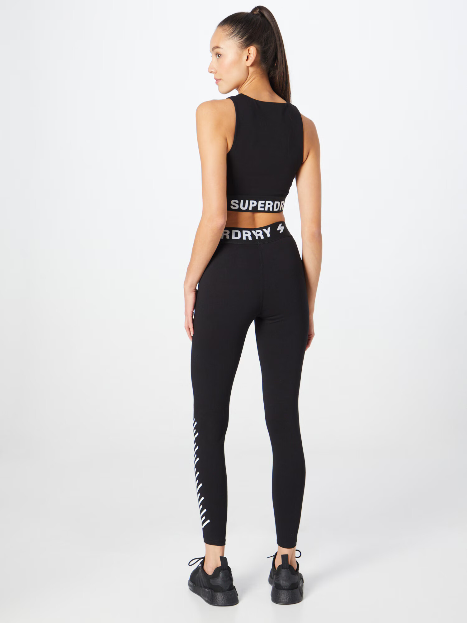 Superdry Leggings negru / alb - Pled.ro