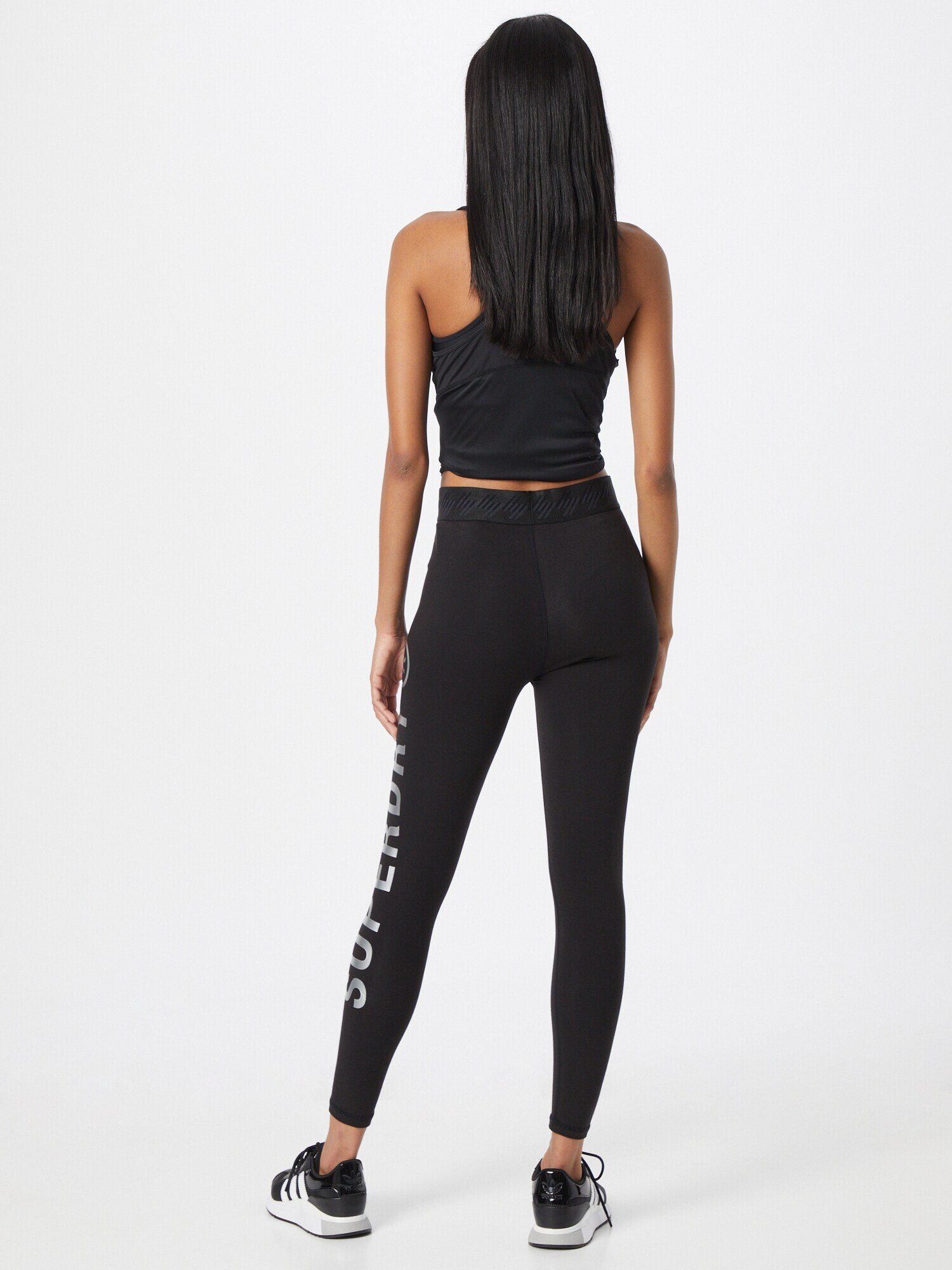 Superdry Leggings negru / argintiu - Pled.ro