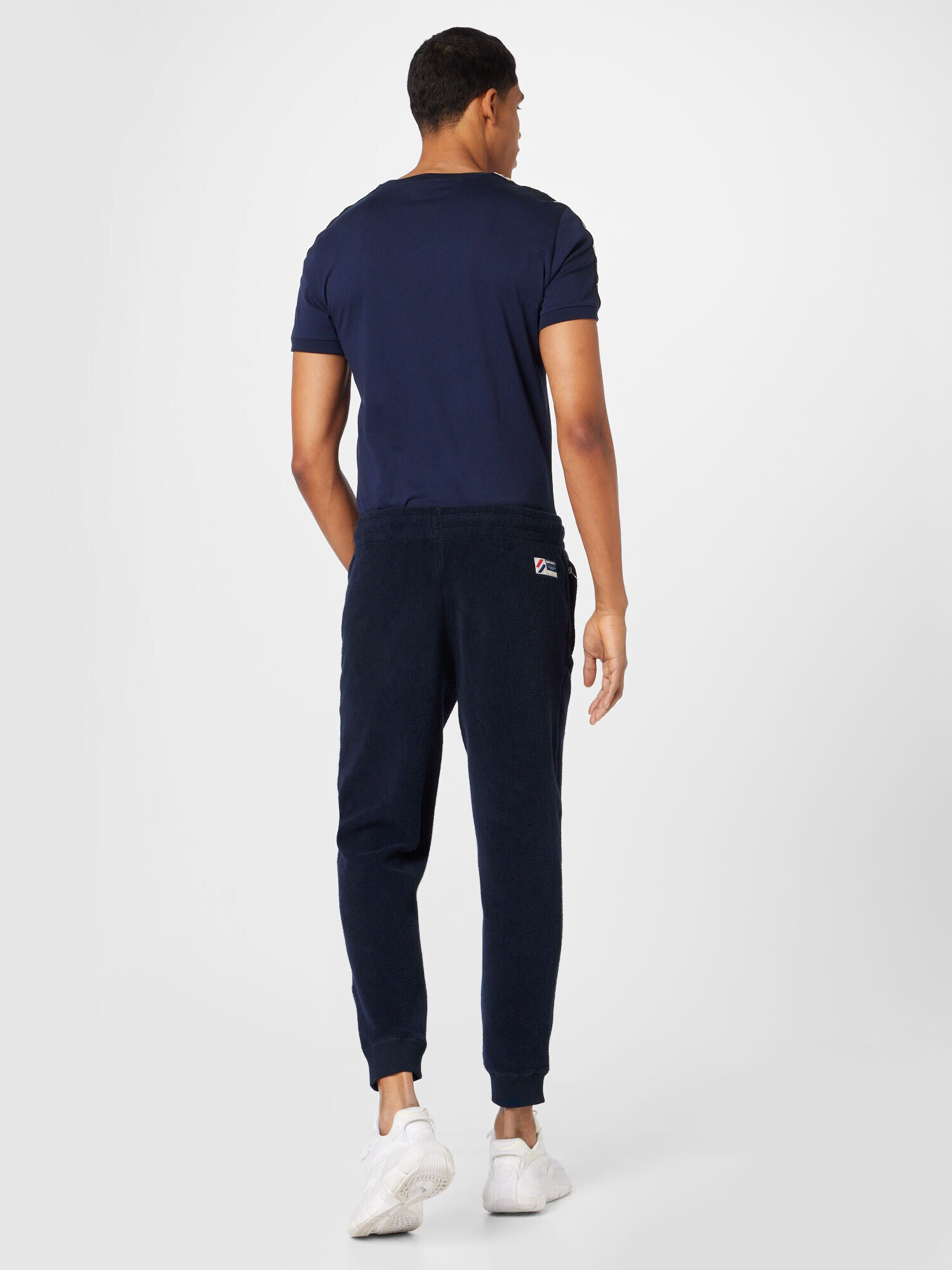 Superdry Pantaloni bleumarin / roșu / alb - Pled.ro