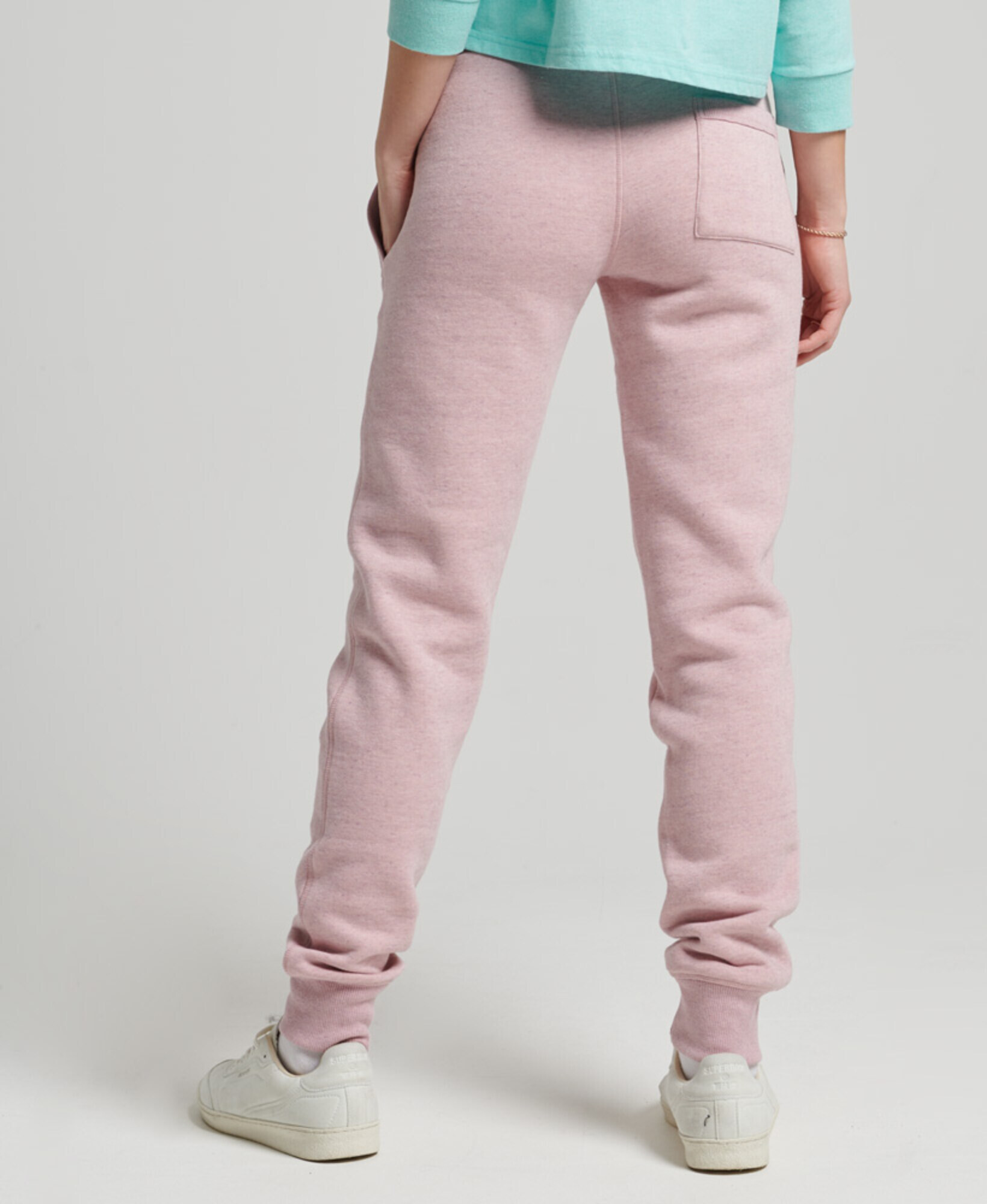 Superdry Pantaloni 'Collegiate ' roz deschis / roșu / alb - Pled.ro