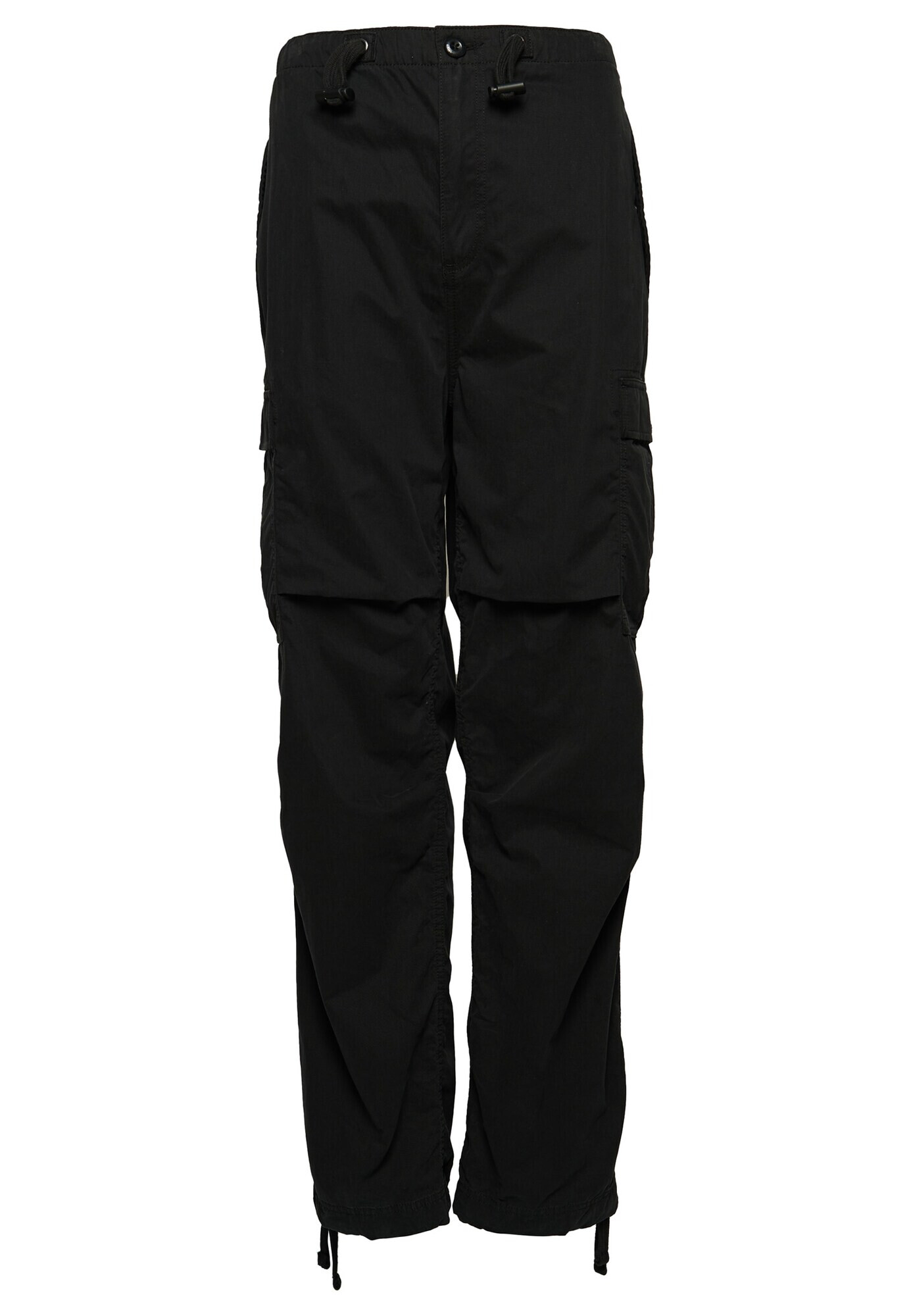 Superdry Pantaloni cu buzunare negru / alb - Pled.ro