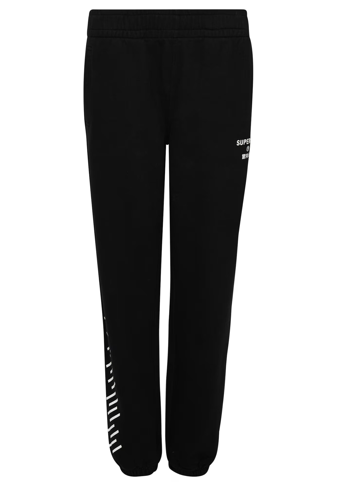 Superdry Pantaloni negru / alb - Pled.ro