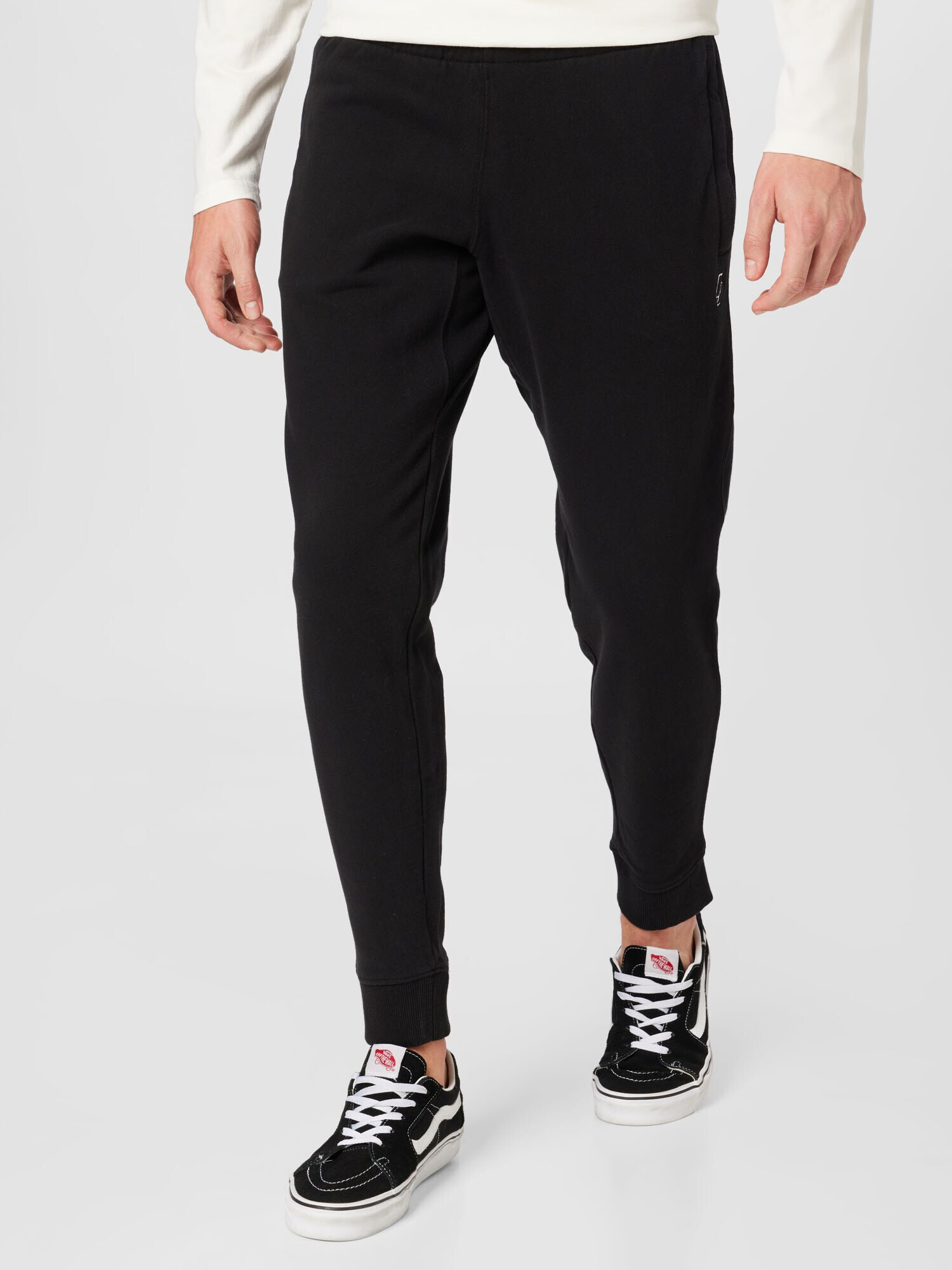 Superdry Pantaloni negru / alb - Pled.ro