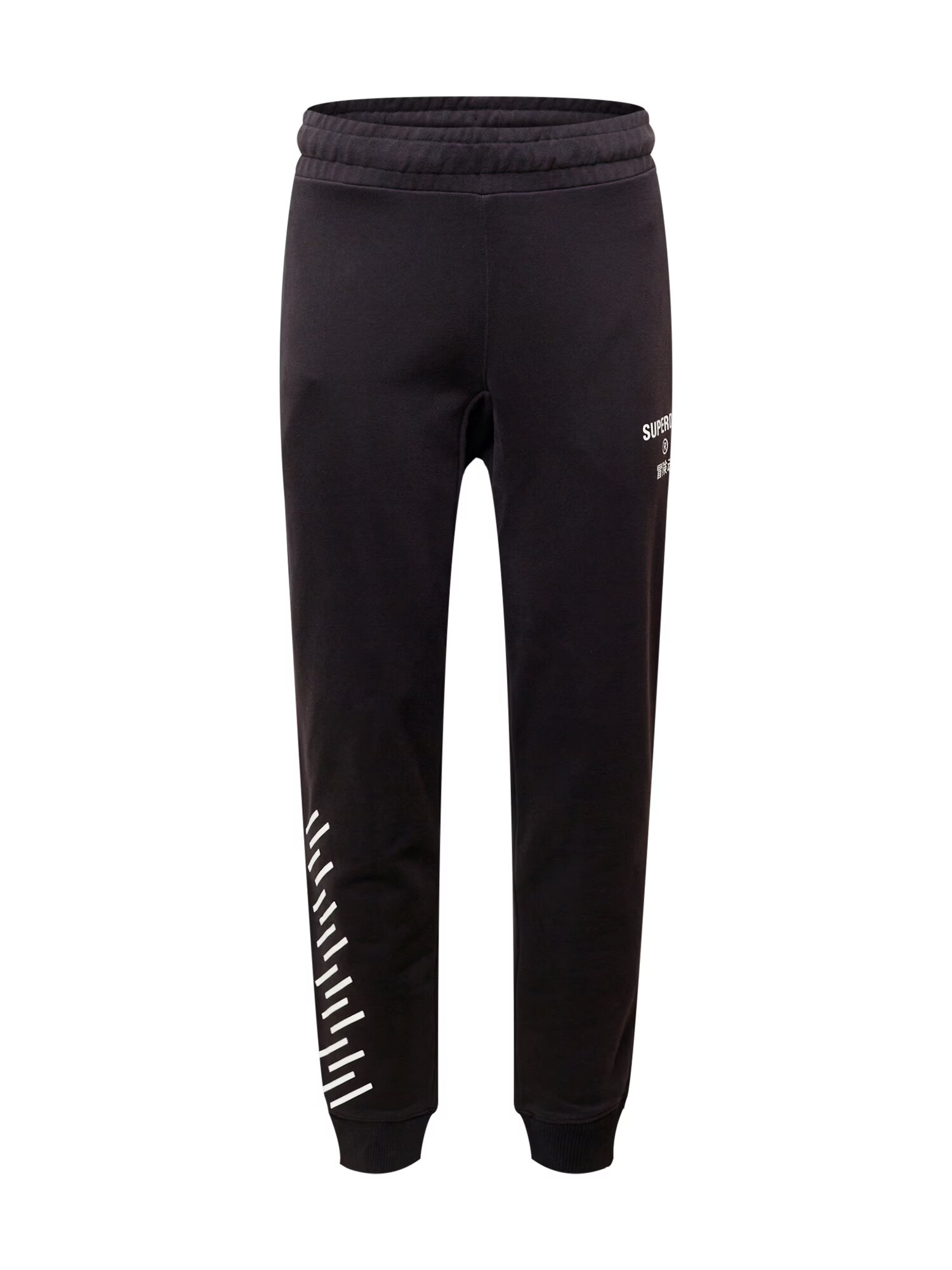 Superdry Pantaloni negru / alb - Pled.ro