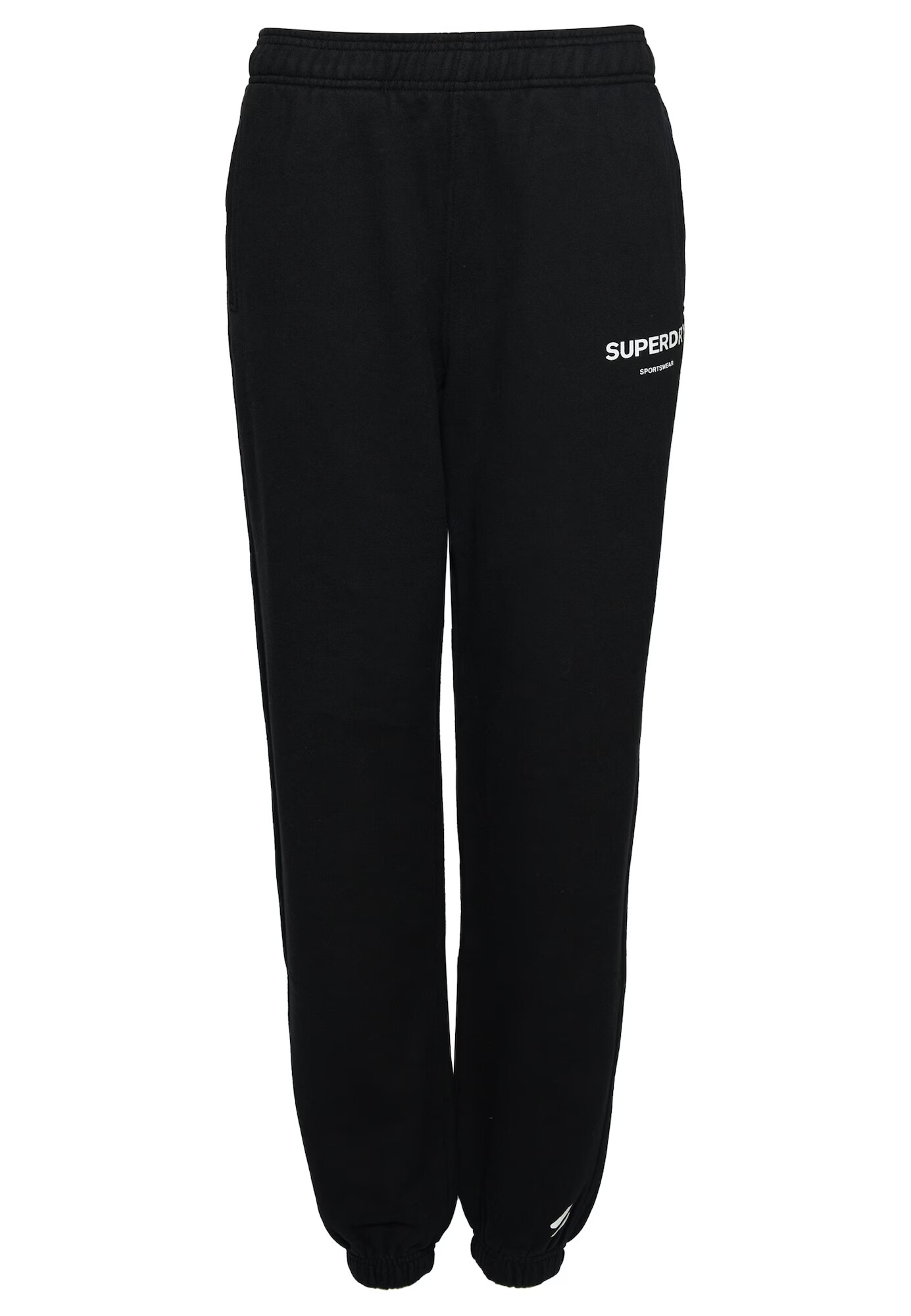 Superdry Pantaloni negru / alb - Pled.ro