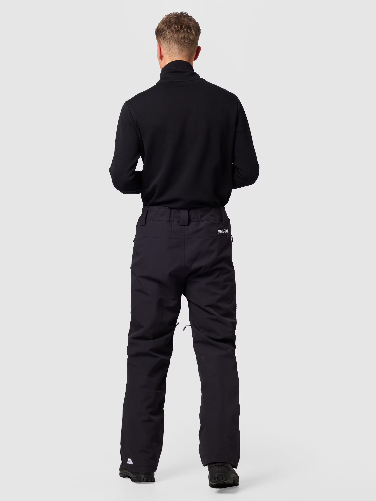 Superdry Pantaloni outdoor gri deschis / negru - Pled.ro