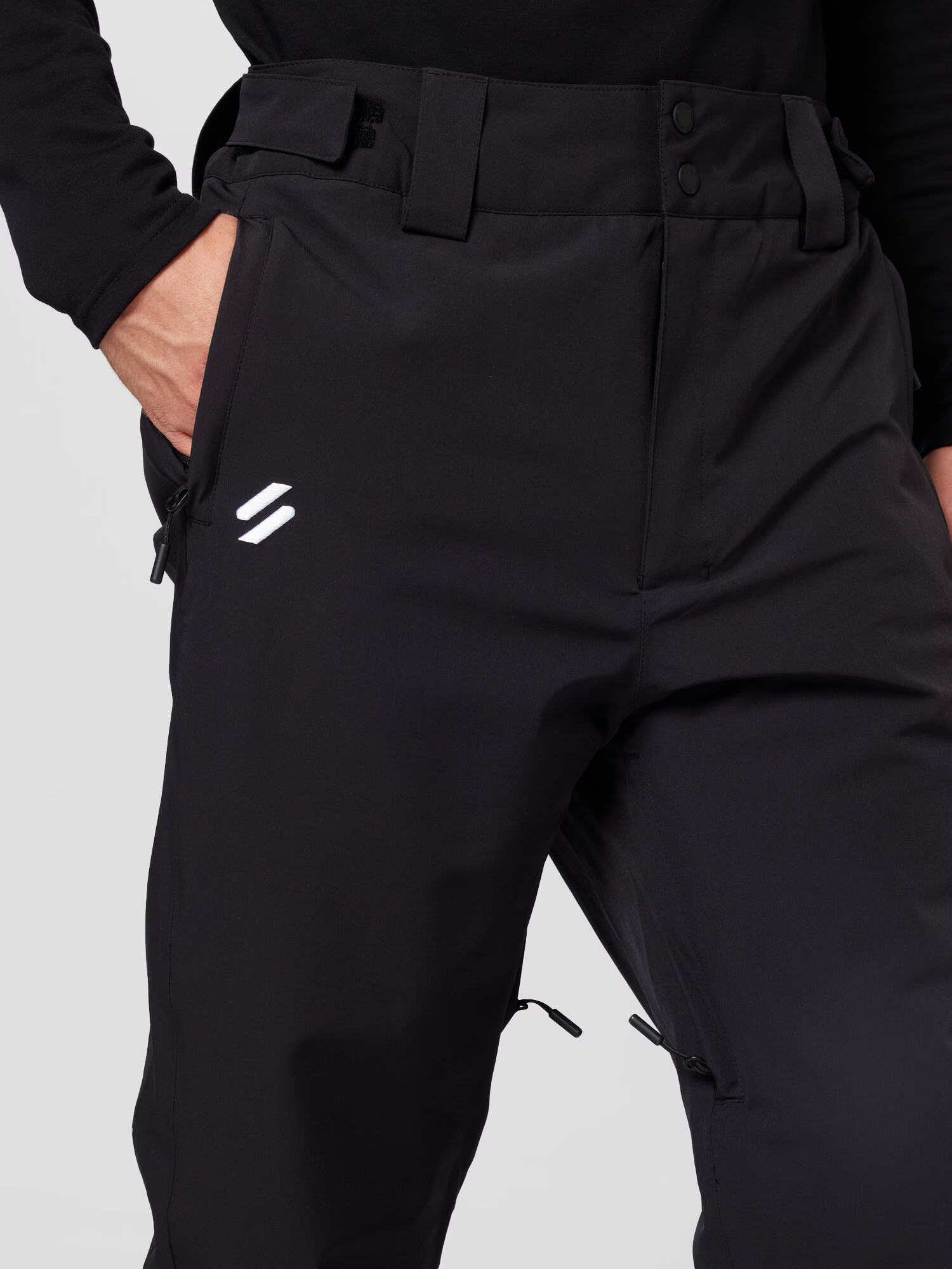 Superdry Pantaloni outdoor gri deschis / negru - Pled.ro