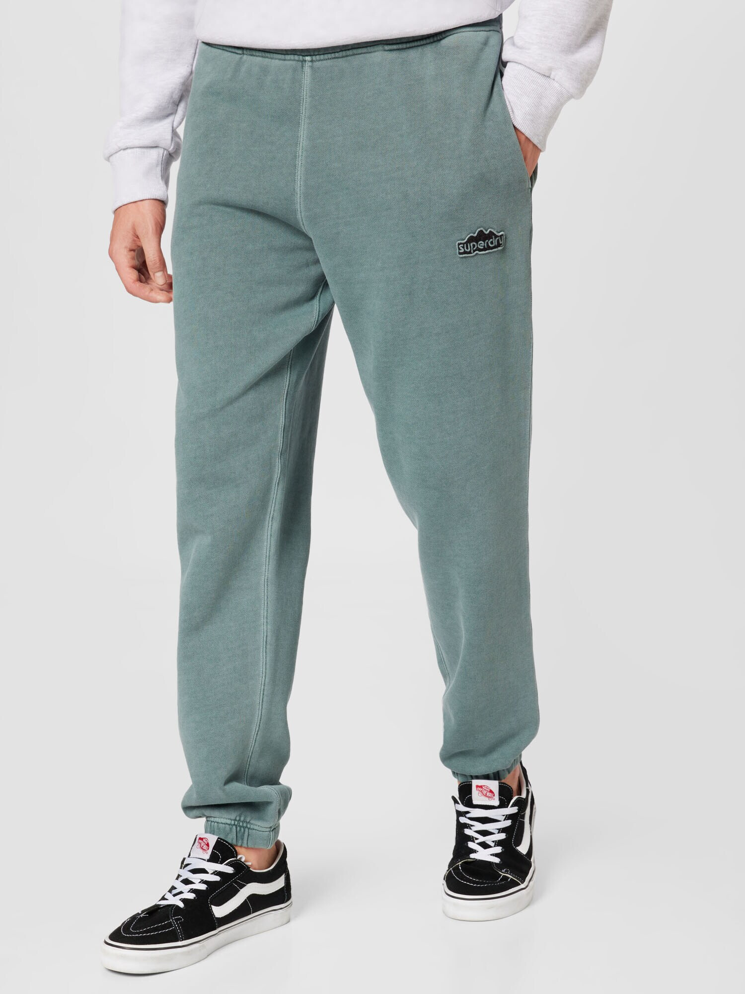 Superdry Pantaloni verde jad / negru - Pled.ro