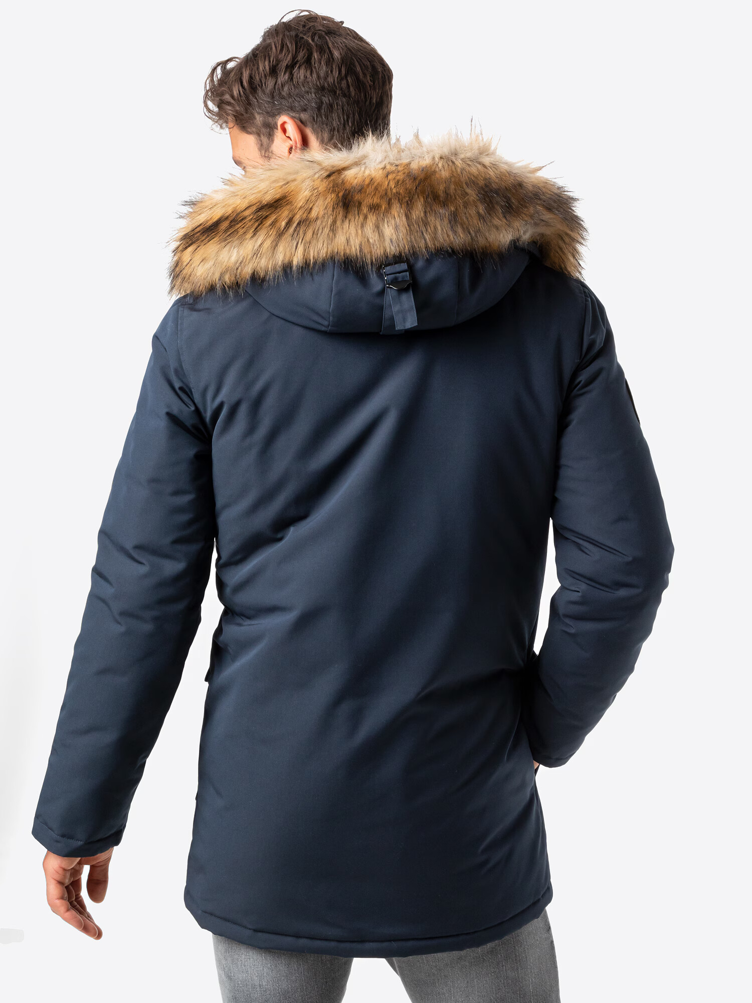 Superdry Parka de iarnă 'Everest' albastru închis / maro deschis - Pled.ro