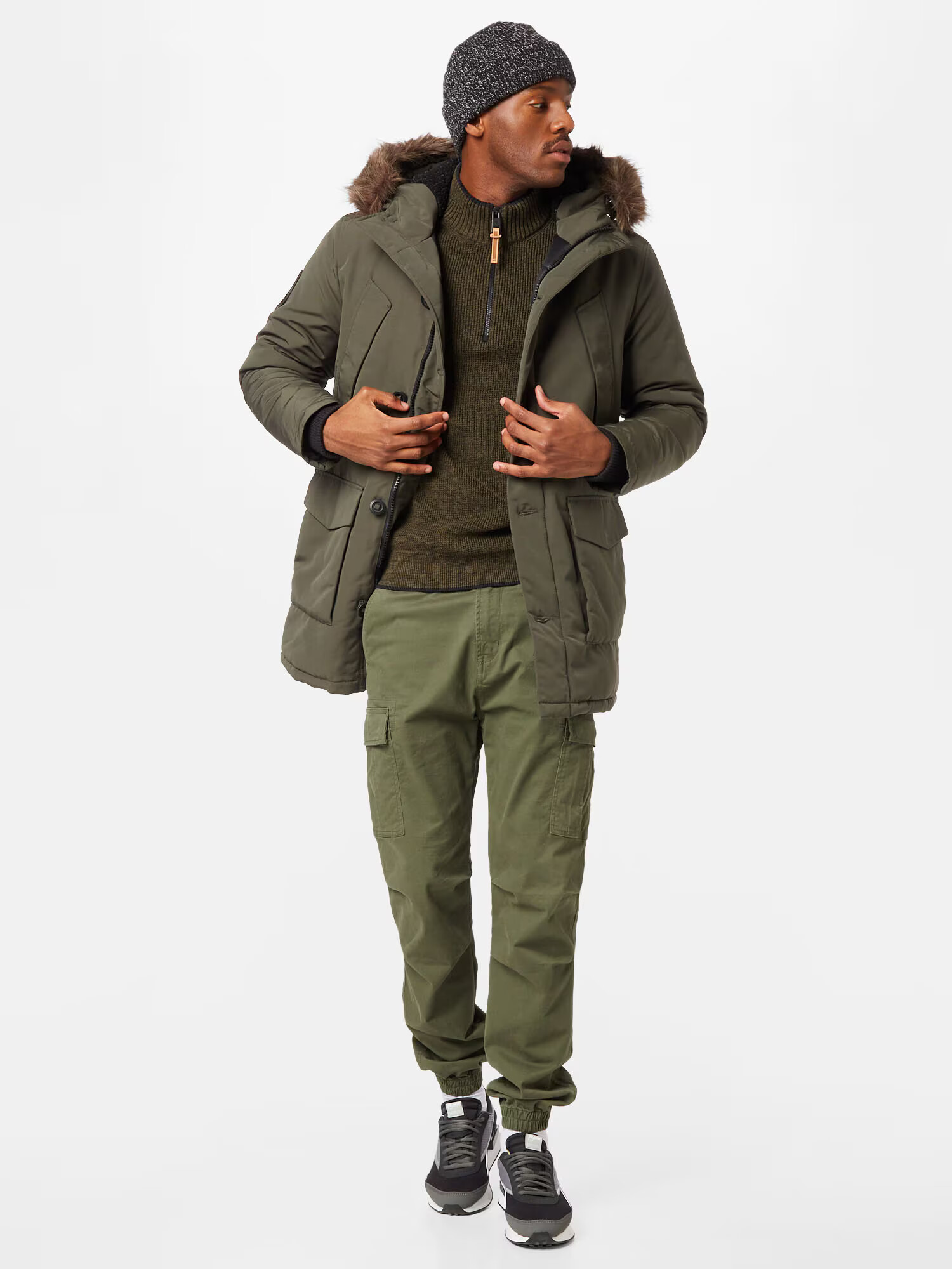 Superdry Parka de iarnă 'Everest' maro / kaki - Pled.ro