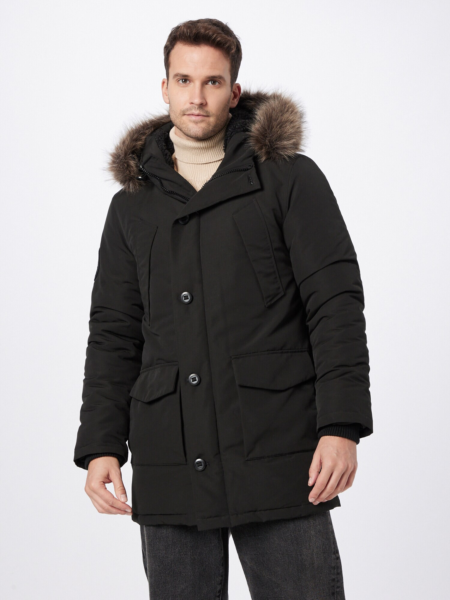 Superdry Parka de iarnă 'Everest' negru - Pled.ro