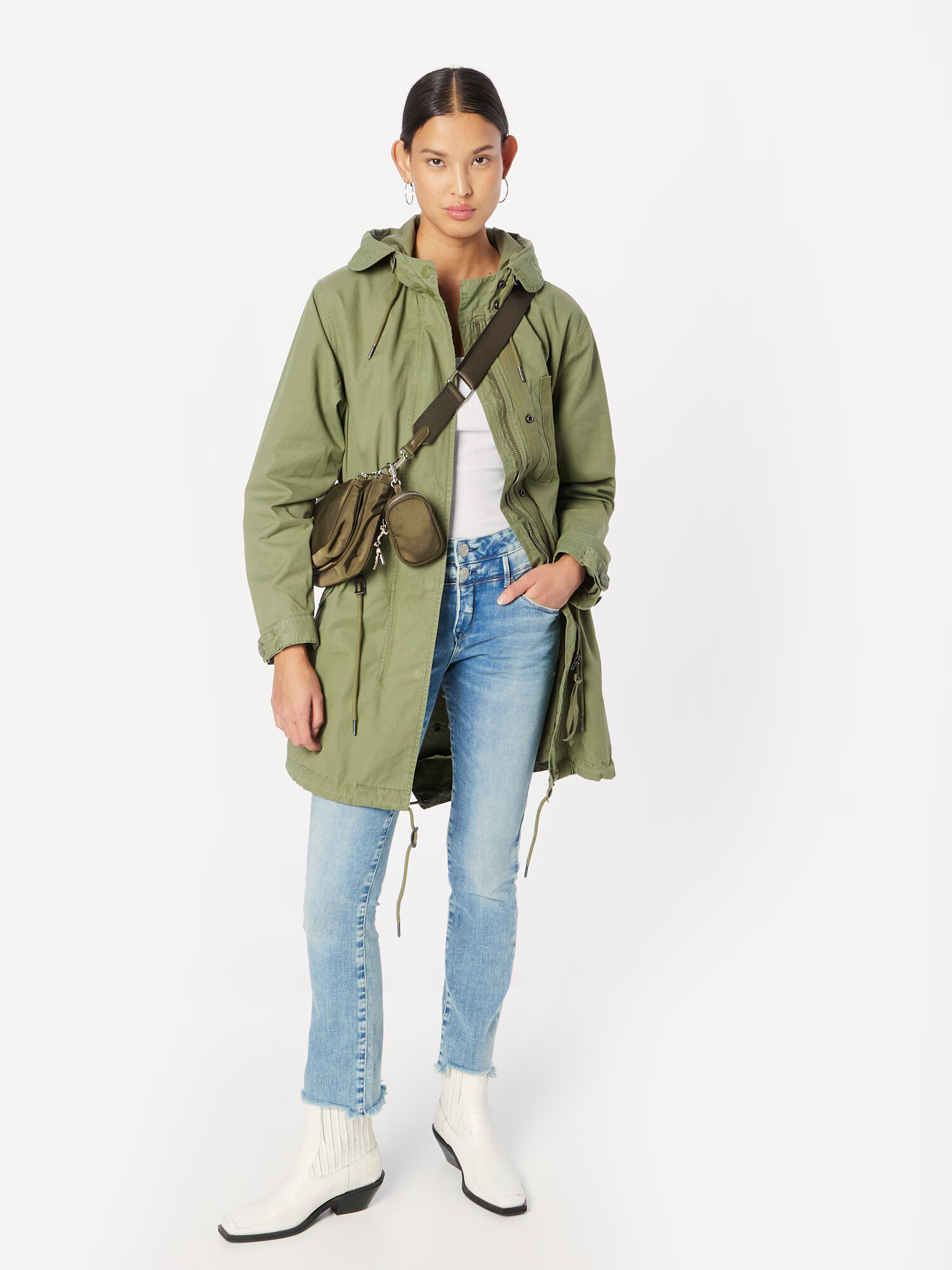 Superdry Parka de primăvară-toamnă kaki / negru - Pled.ro