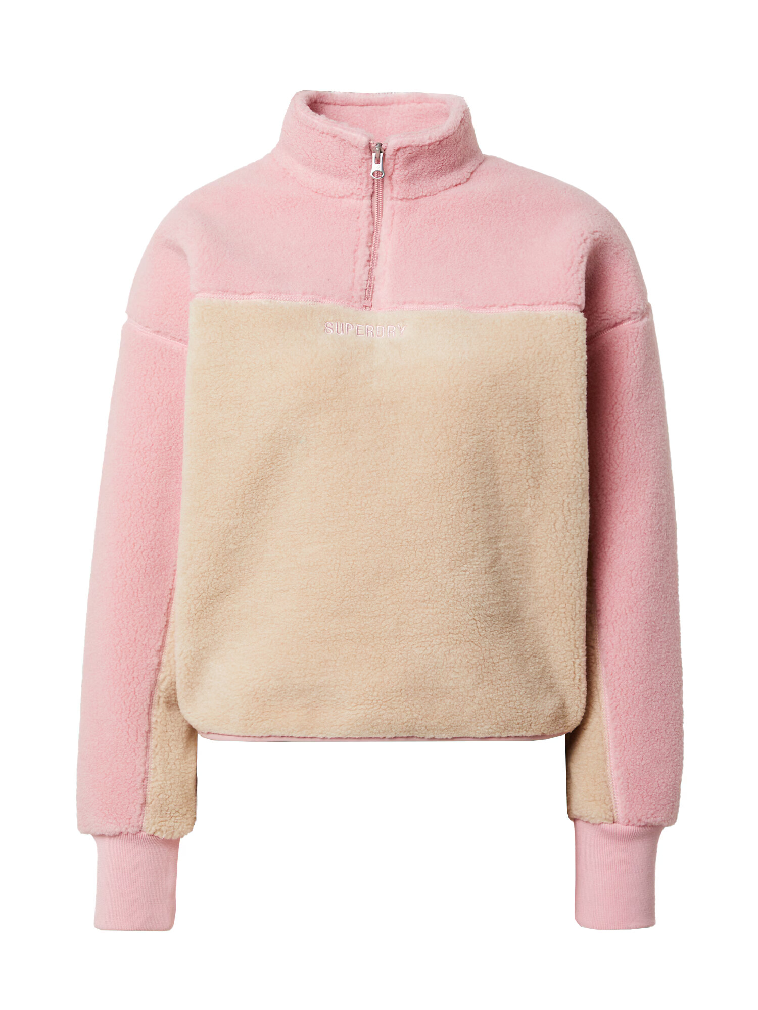 Superdry Pulover bej deschis / rosé - Pled.ro