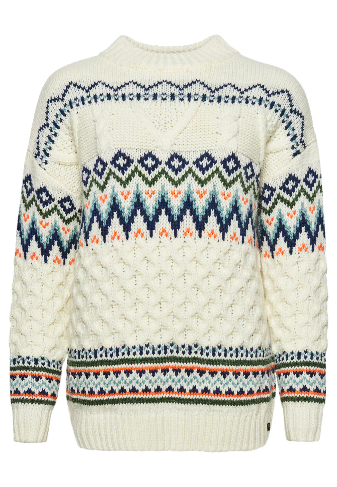 Superdry Pulover crem / ecru / bleumarin - Pled.ro