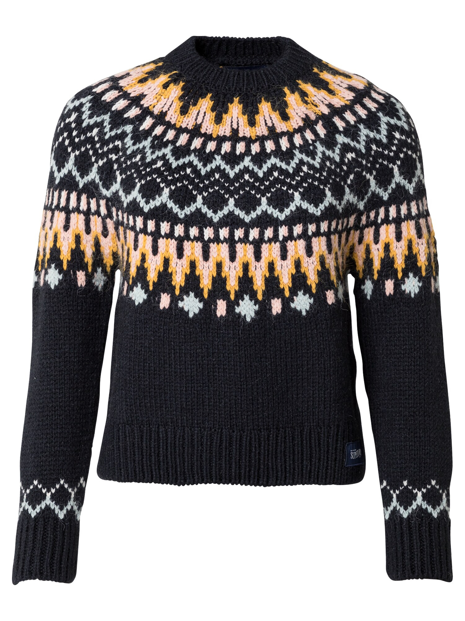 Superdry Pulover 'Fairisle' bleumarin / albastru deschis / portocaliu / roz deschis - Pled.ro