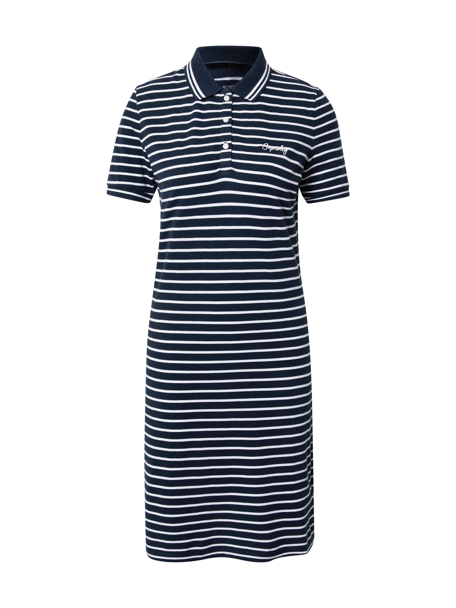 Superdry Rochie de vară 'Polo' bleumarin / gri - Pled.ro