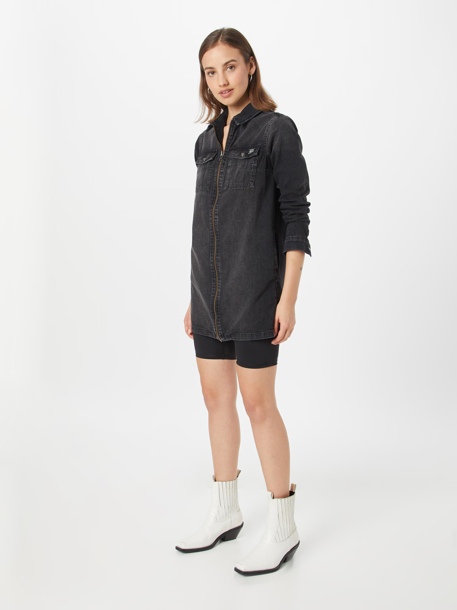 Superdry Rochie tip bluză negru denim - Pled.ro