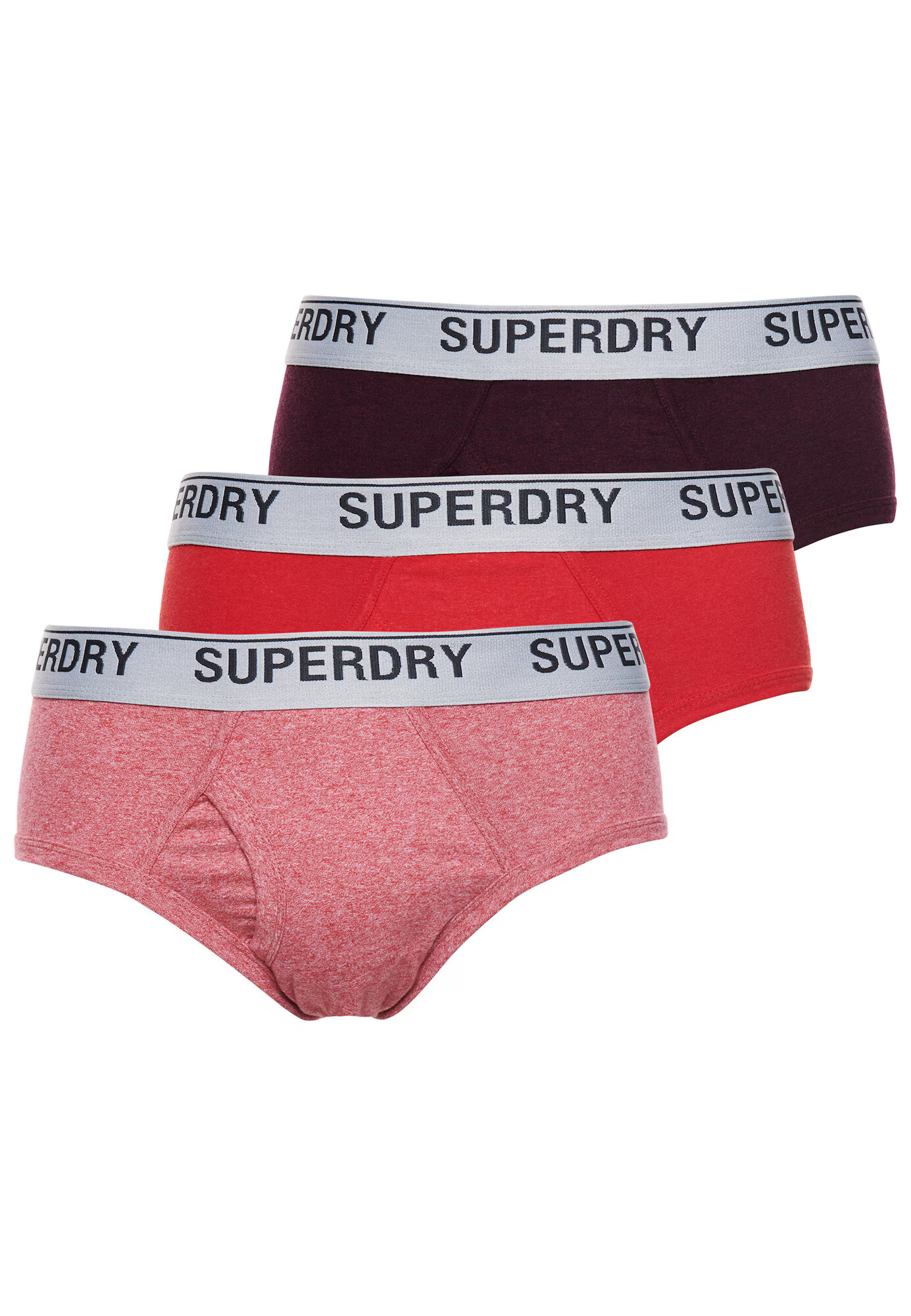 Superdry Slip roșu burgundy / roșu amestecat / negru / alb - Pled.ro