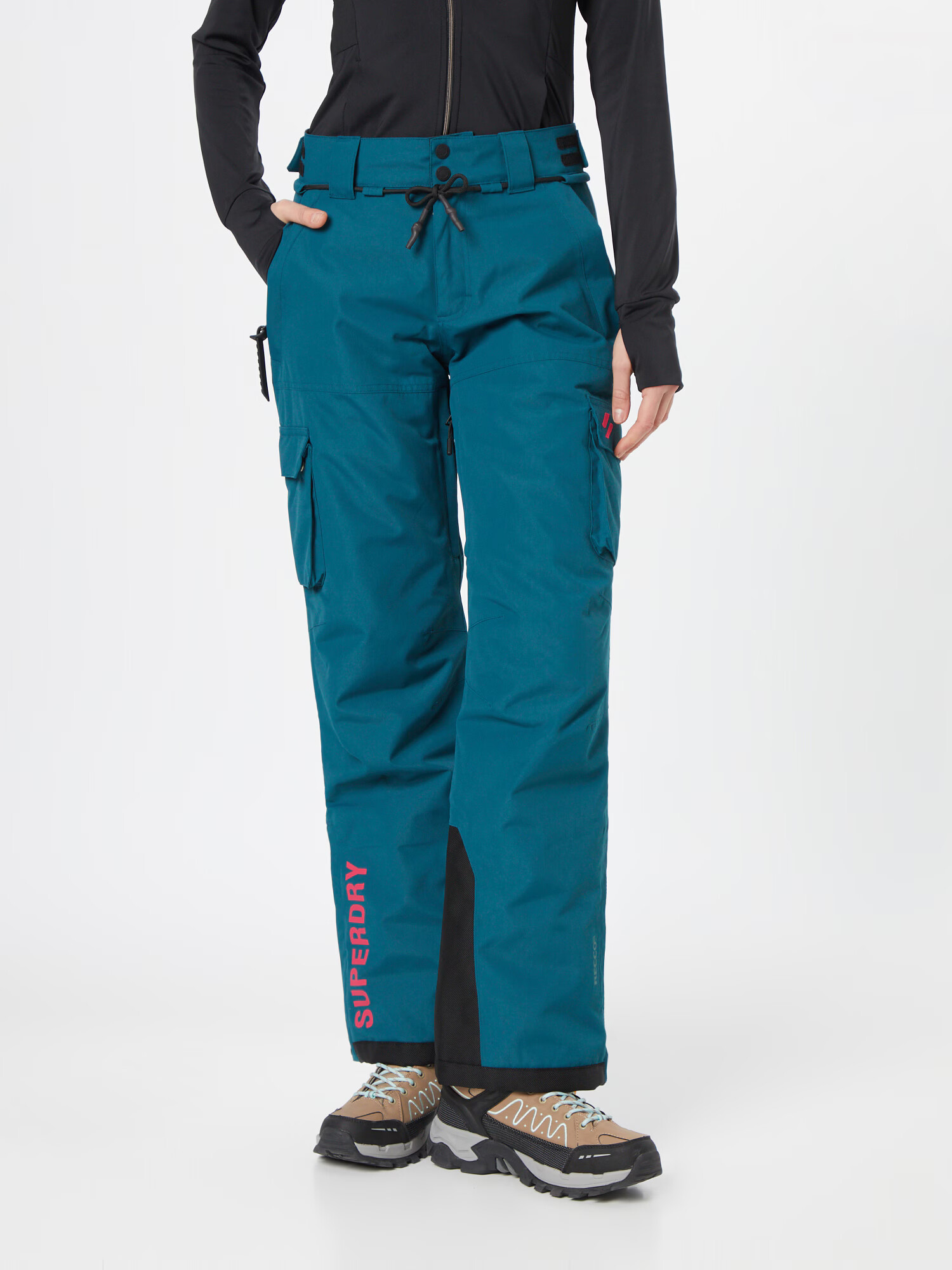 Superdry Snow Pantaloni sport 'ULTIMATE RESCUE' turcoaz / roz / negru - Pled.ro