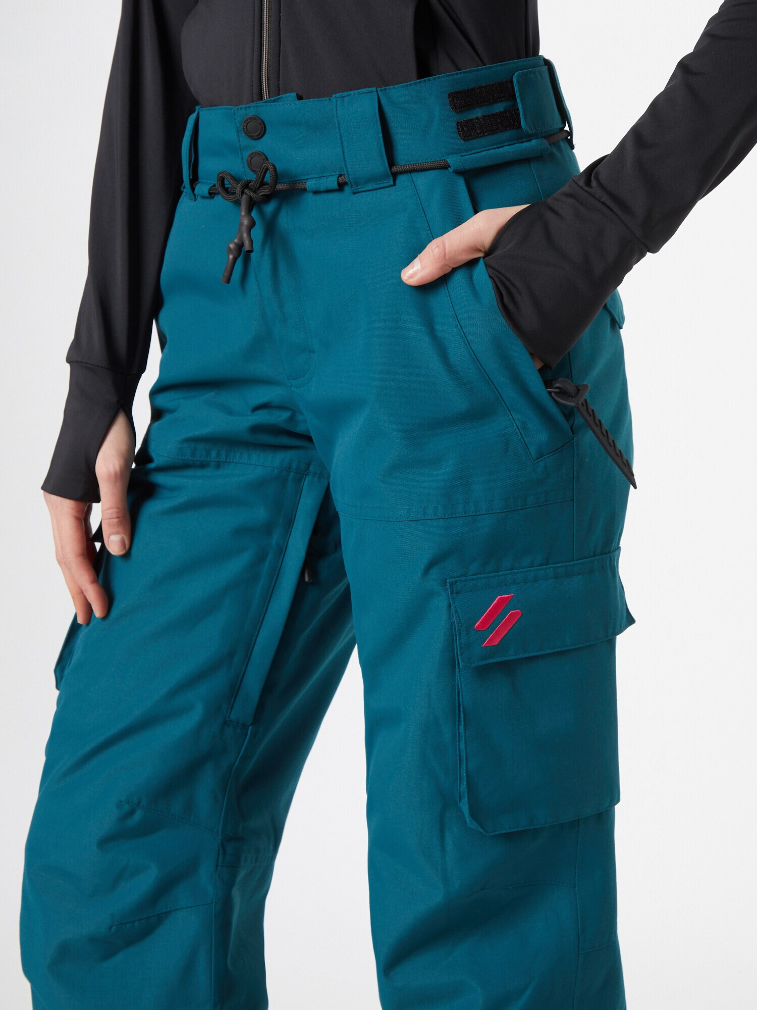 Superdry Snow Pantaloni sport 'ULTIMATE RESCUE' turcoaz / roz / negru - Pled.ro