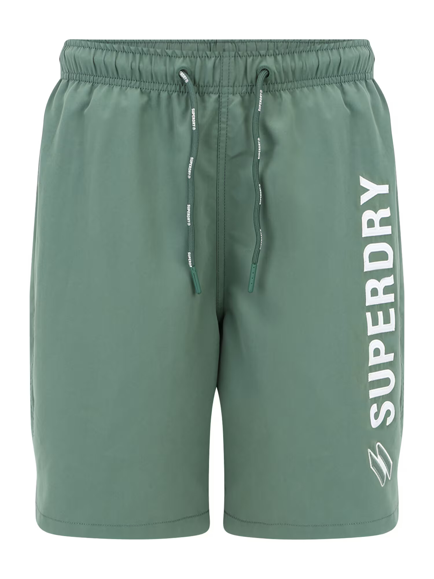 Superdry Șorturi de baie verde pastel / alb - Pled.ro