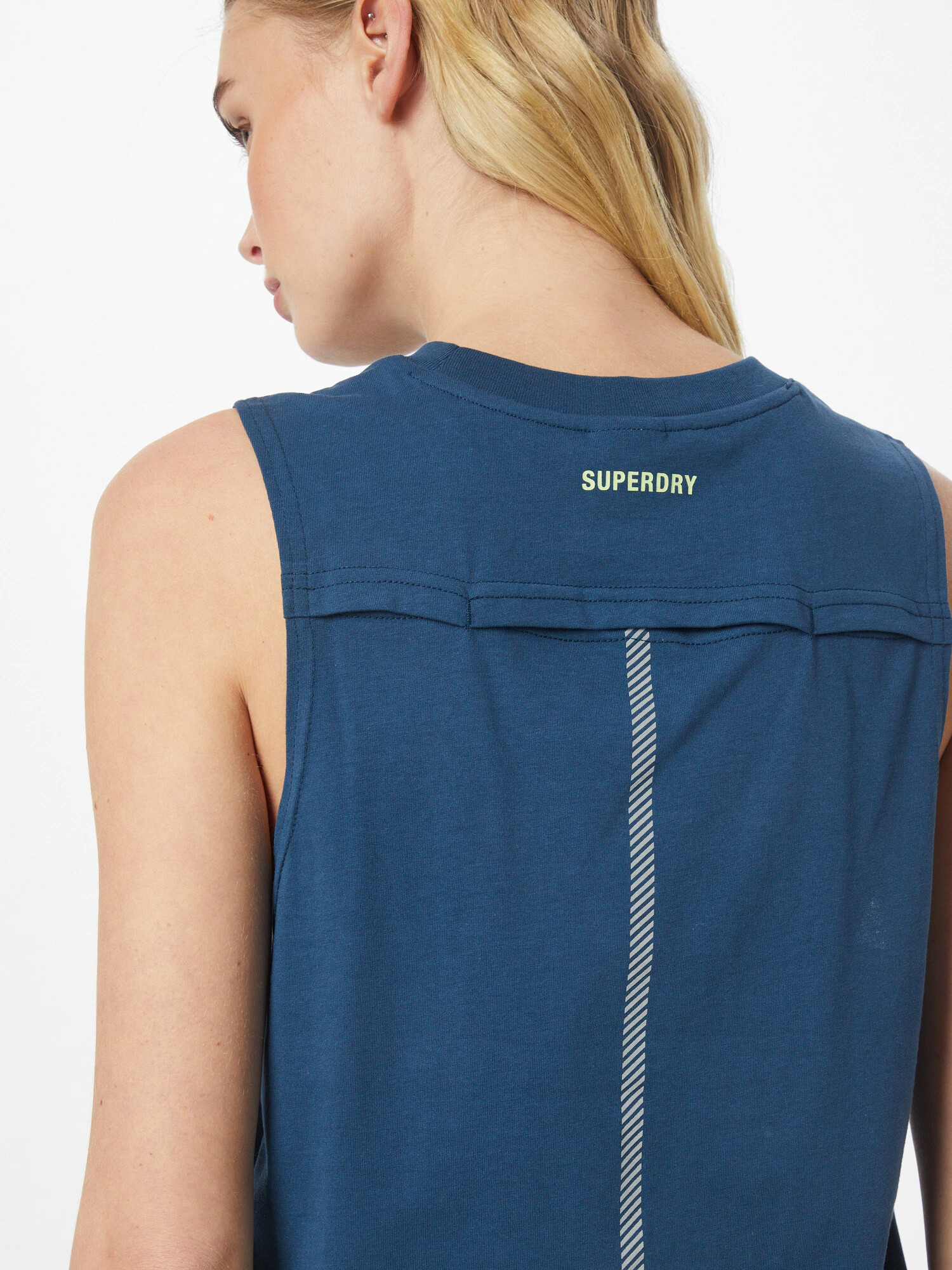 Superdry Sport top albastru / galben deschis / alb - Pled.ro