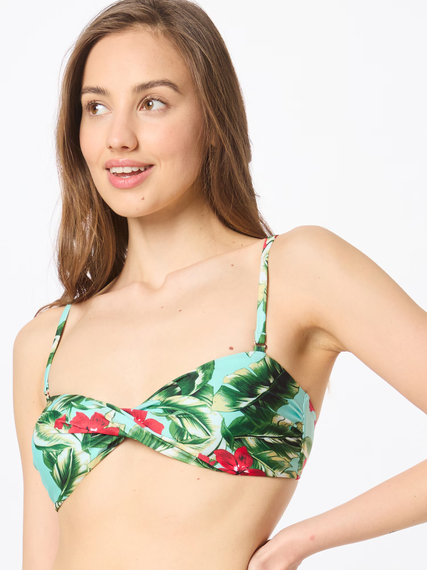 Superdry Sutien costum de baie turcoaz / verde măr / verde închis / roșu - Pled.ro