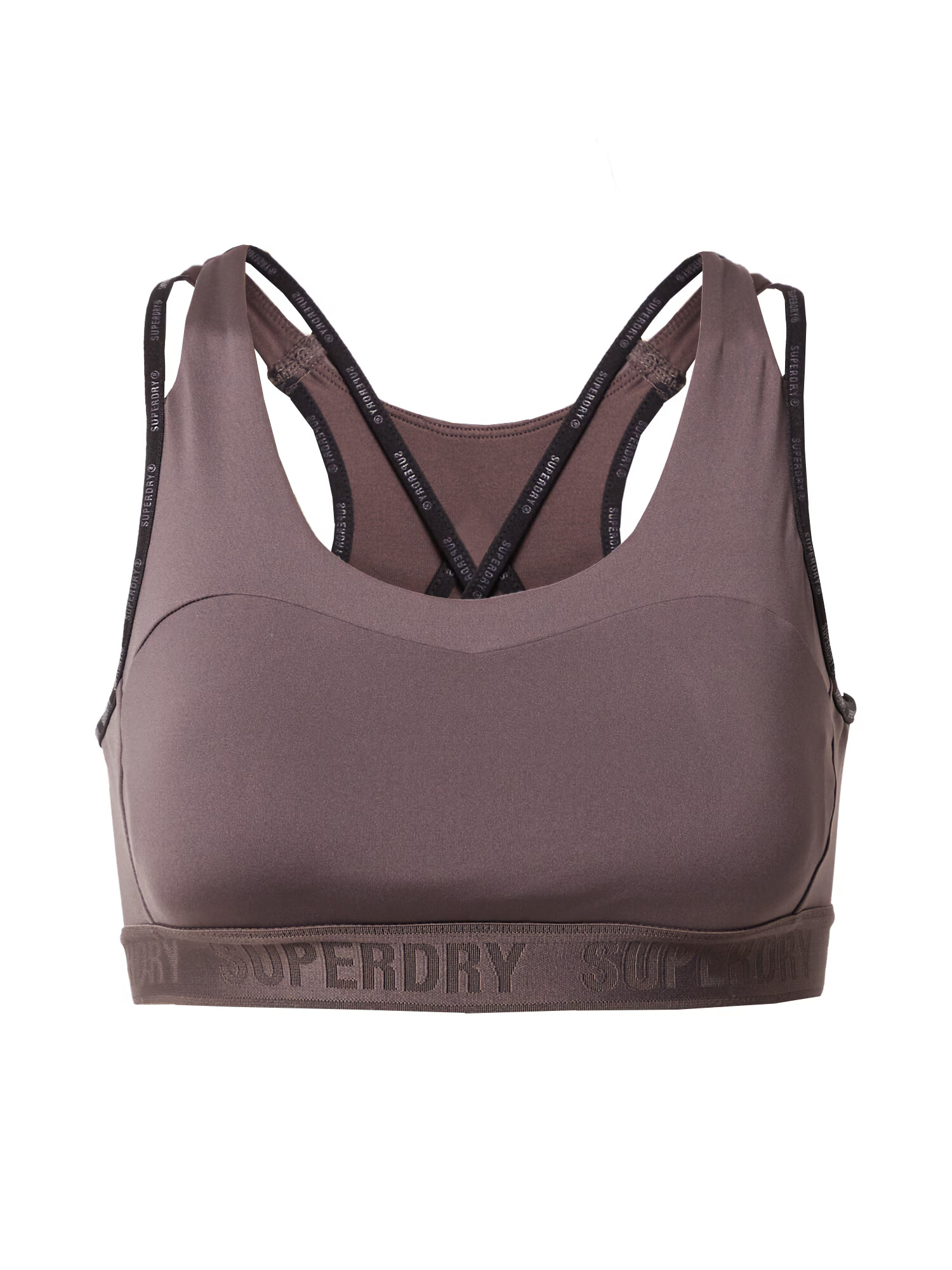 Superdry Sutien sport pământiu / negru / alb - Pled.ro