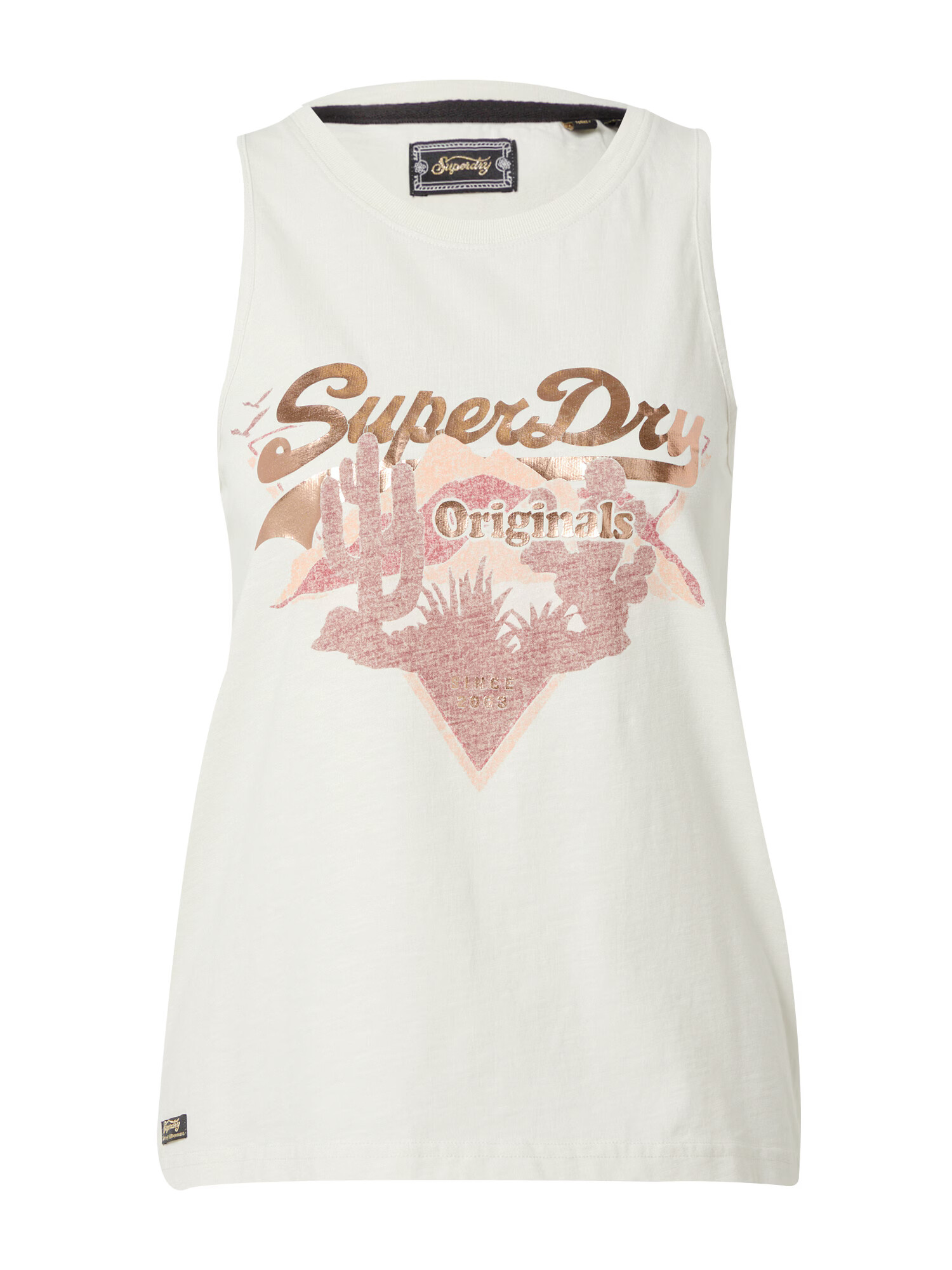 Superdry Top arămiu / auriu - roz / rosé / alb murdar - Pled.ro